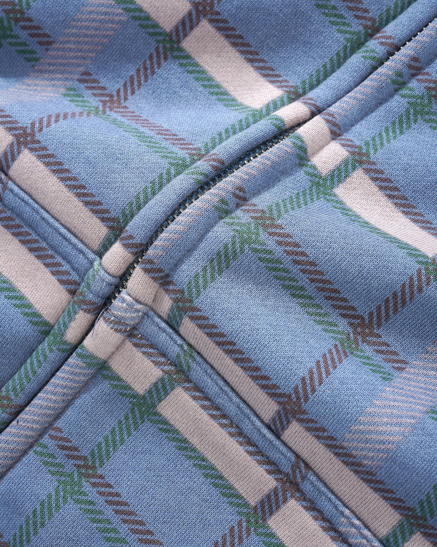 Felpa Edge Applique Zip-Thru Plaid