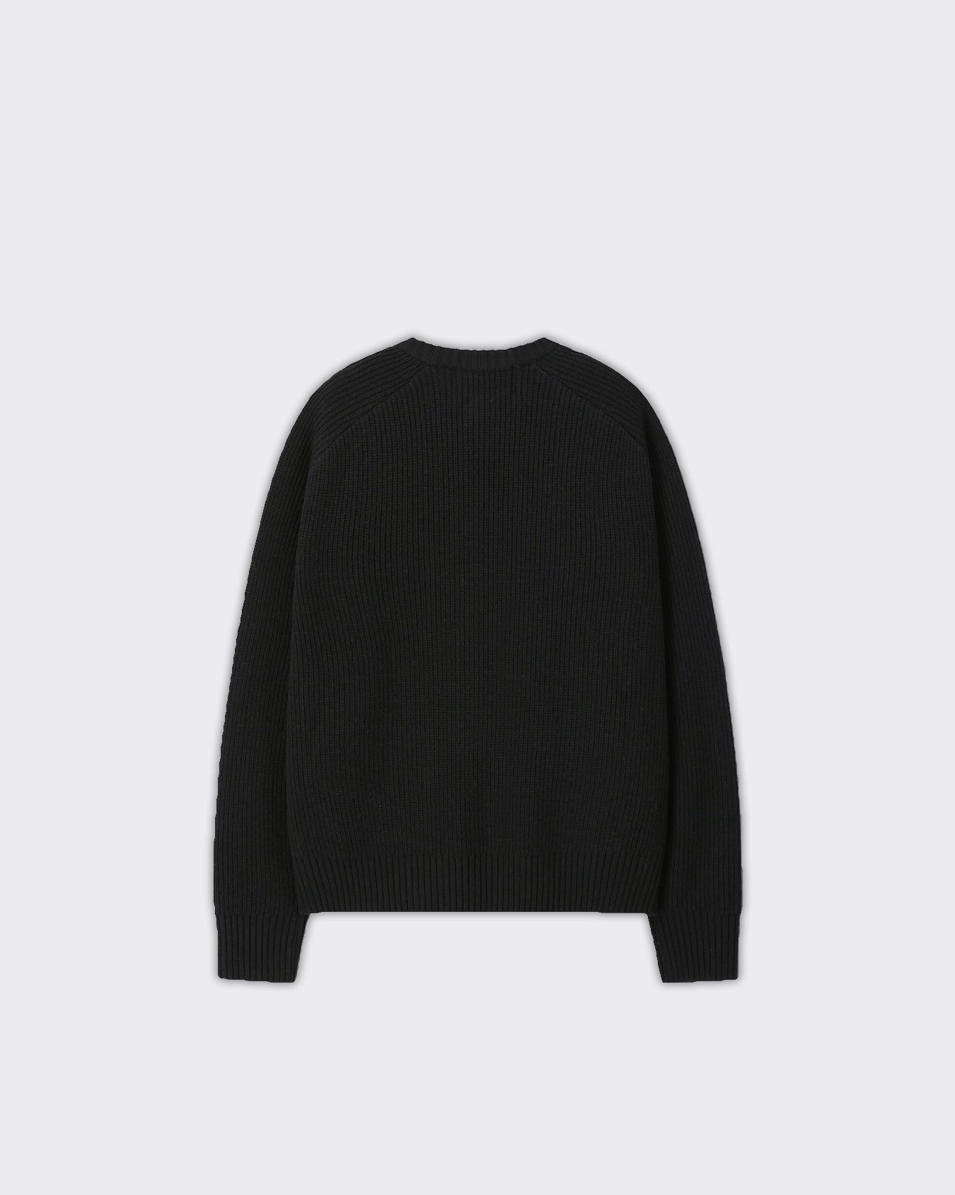 Maglione Knitted Zip-Up Merino Nero