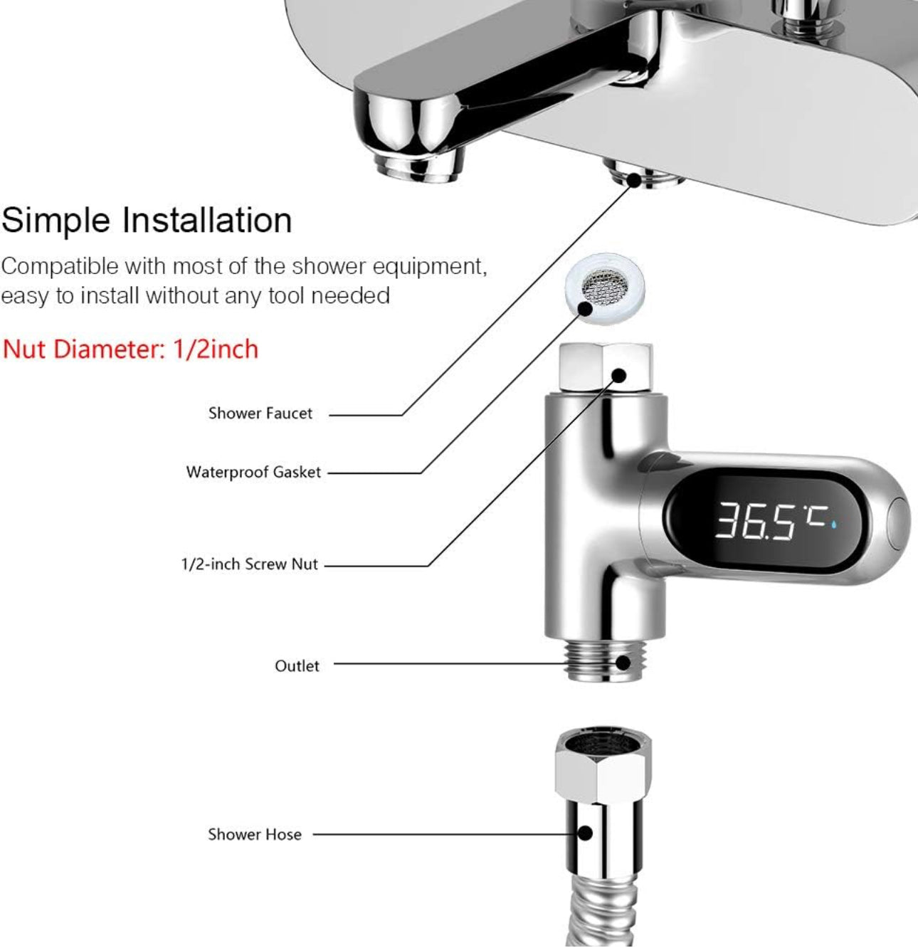 Digital Faucet Temperature Monitor