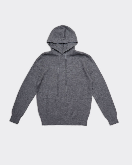 Felpa Con Cappuccio Knit Grigia