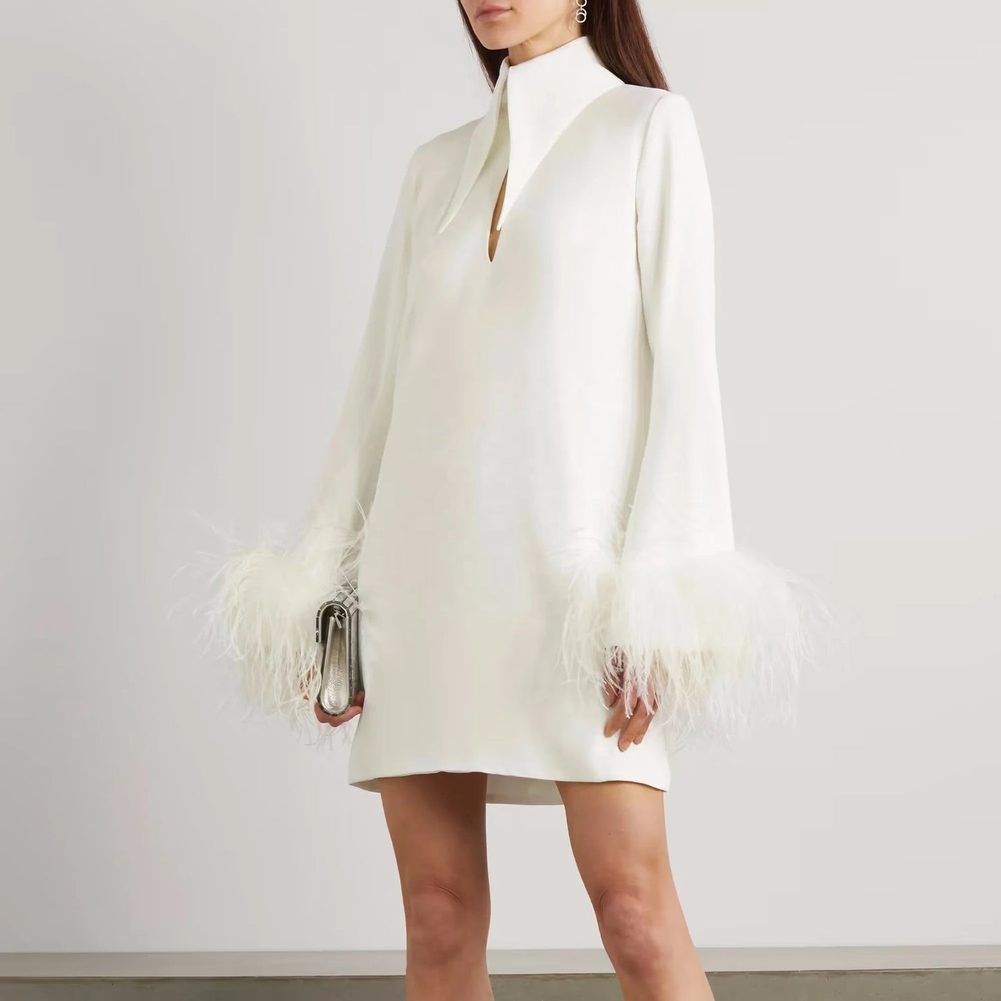 LUXURY AVL FEATHER DRESS