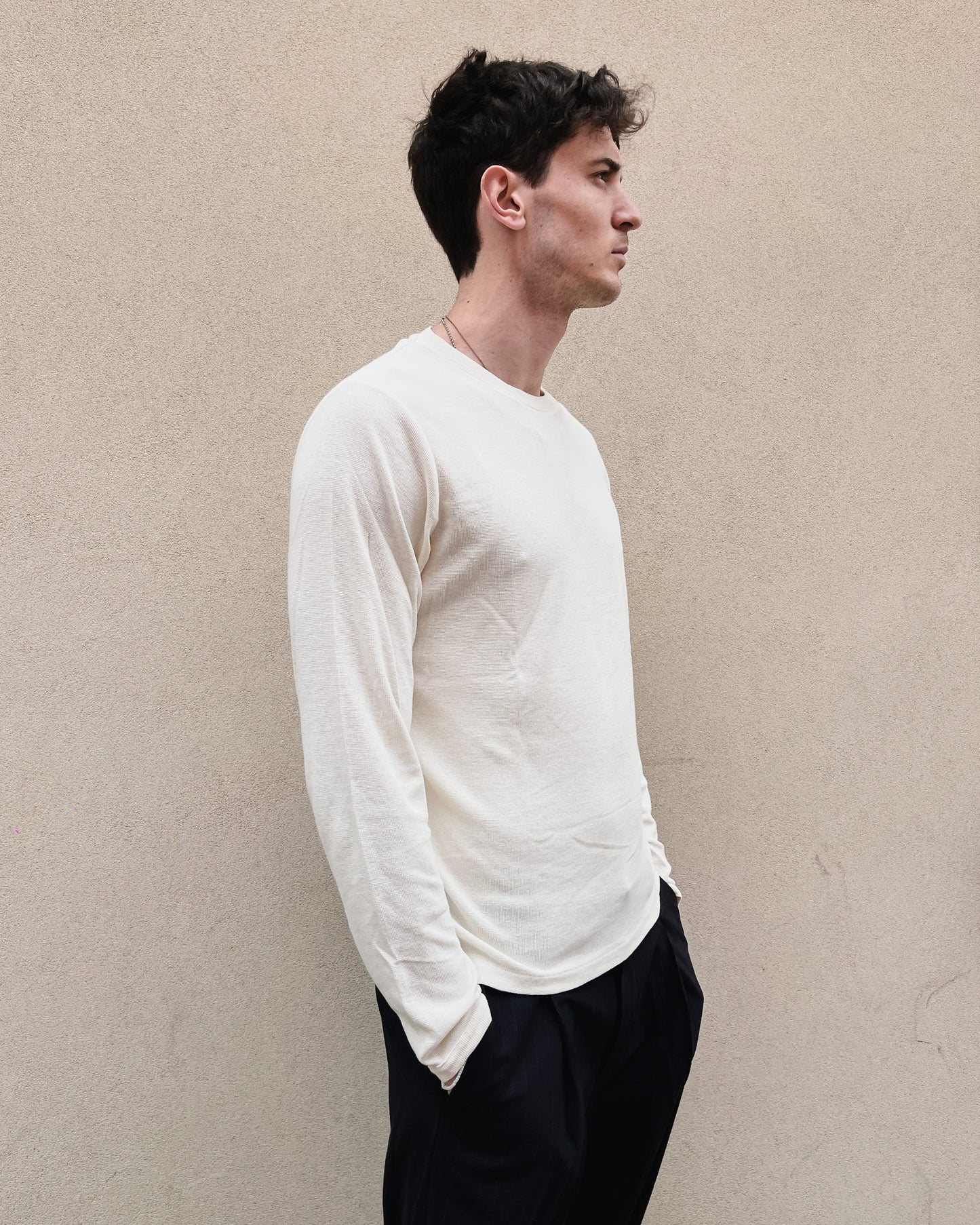 Longsleeve Waffle Clive Bianca