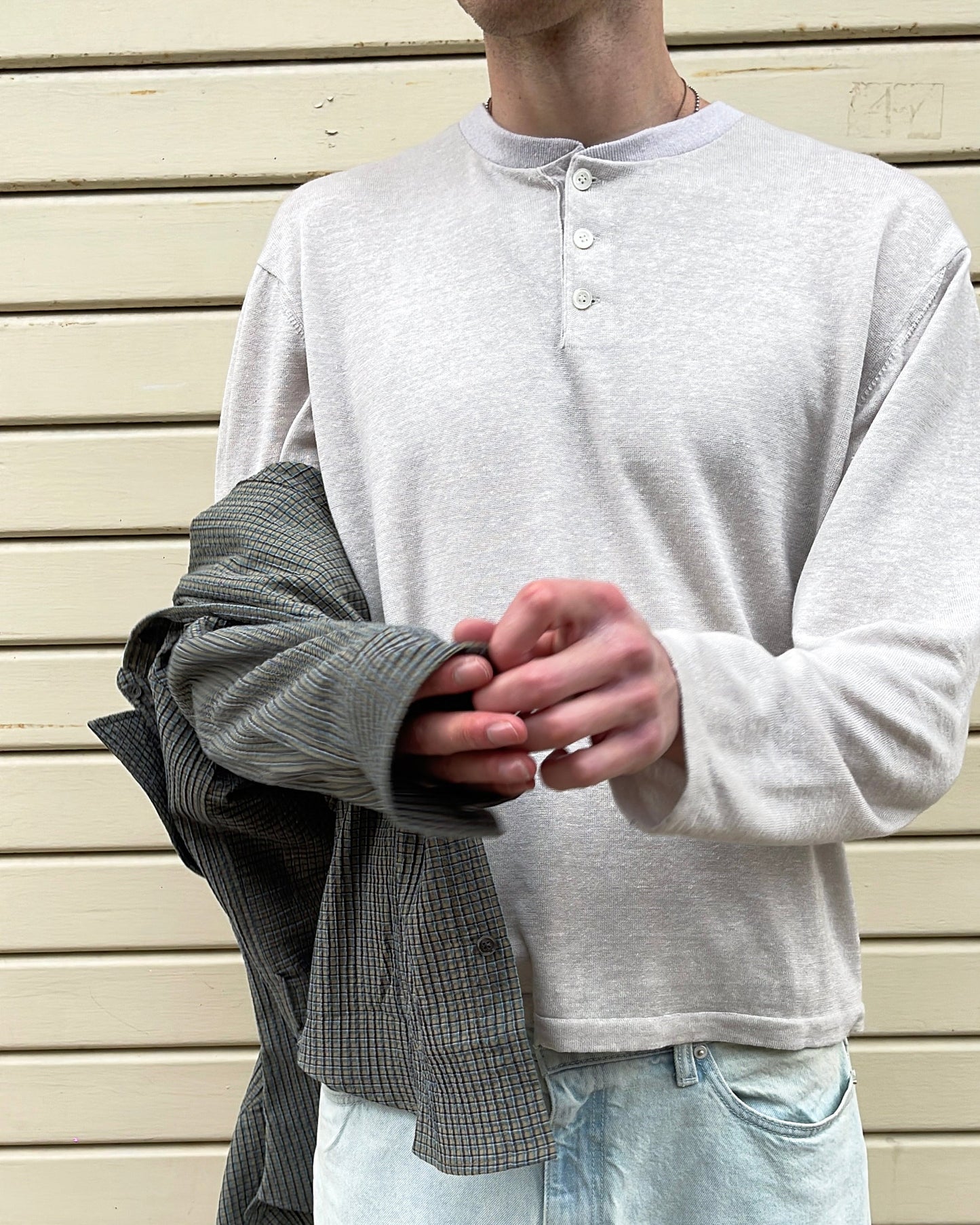 Longsleeve Linen And Wool Oatmeal