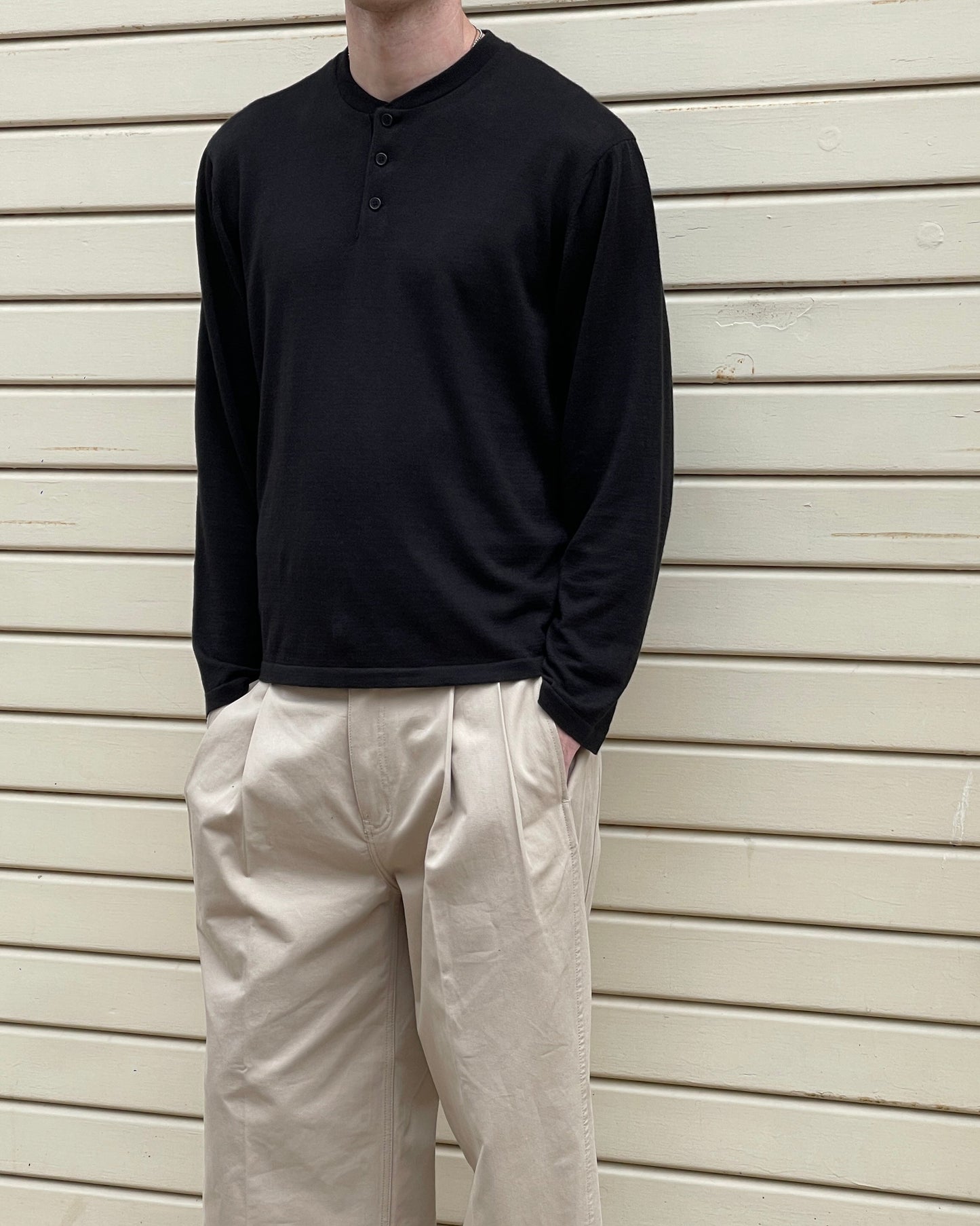 Longsleeve Linen And Wool Nera