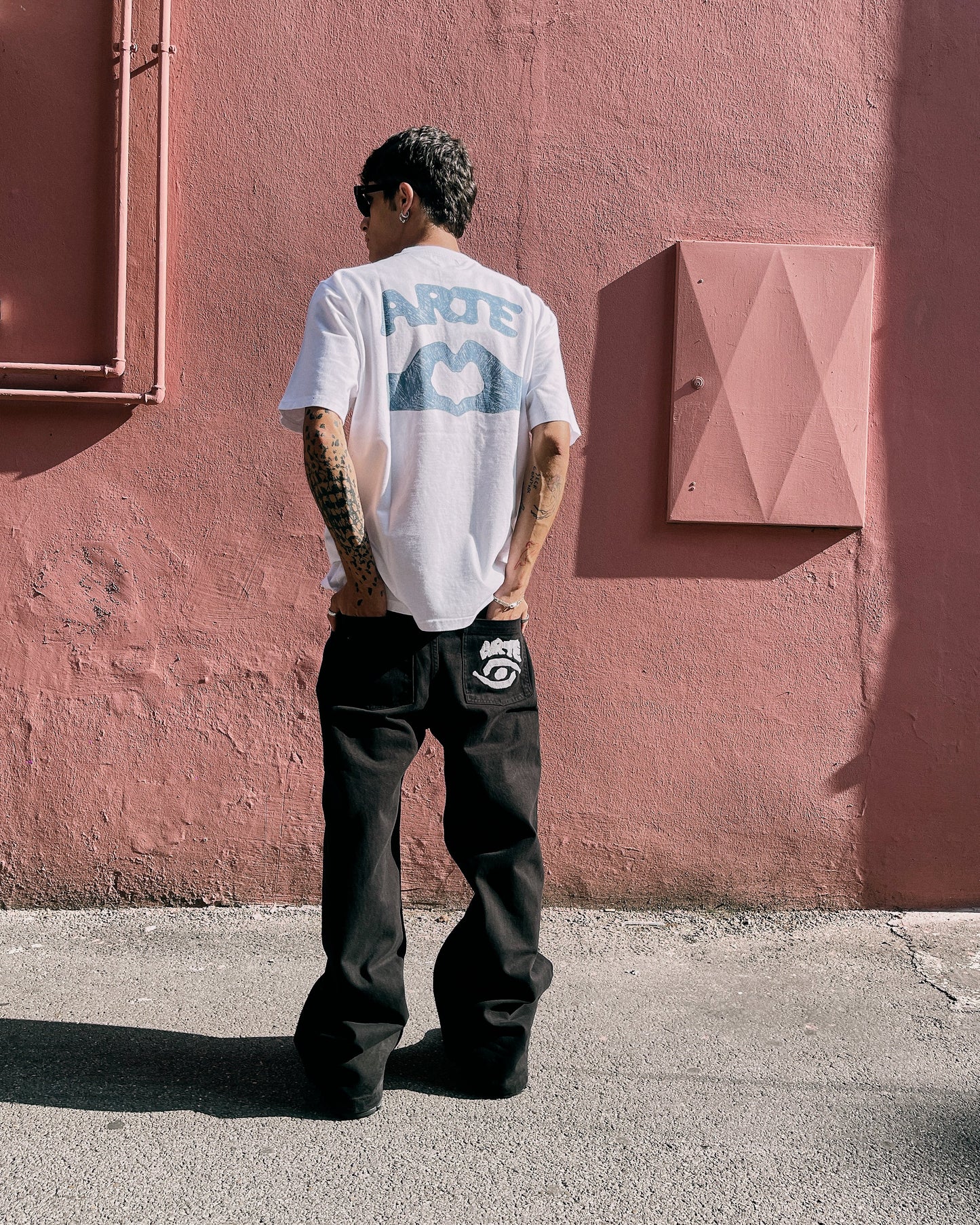 Pantalone Back Pocket Graphic Nero