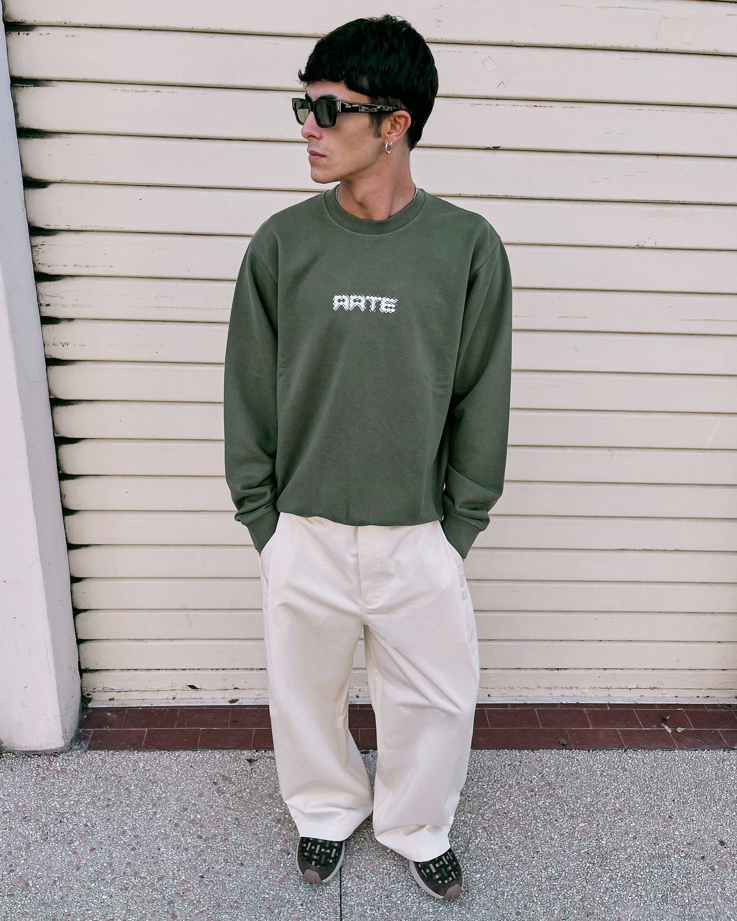 Crewneck Pixel Verde