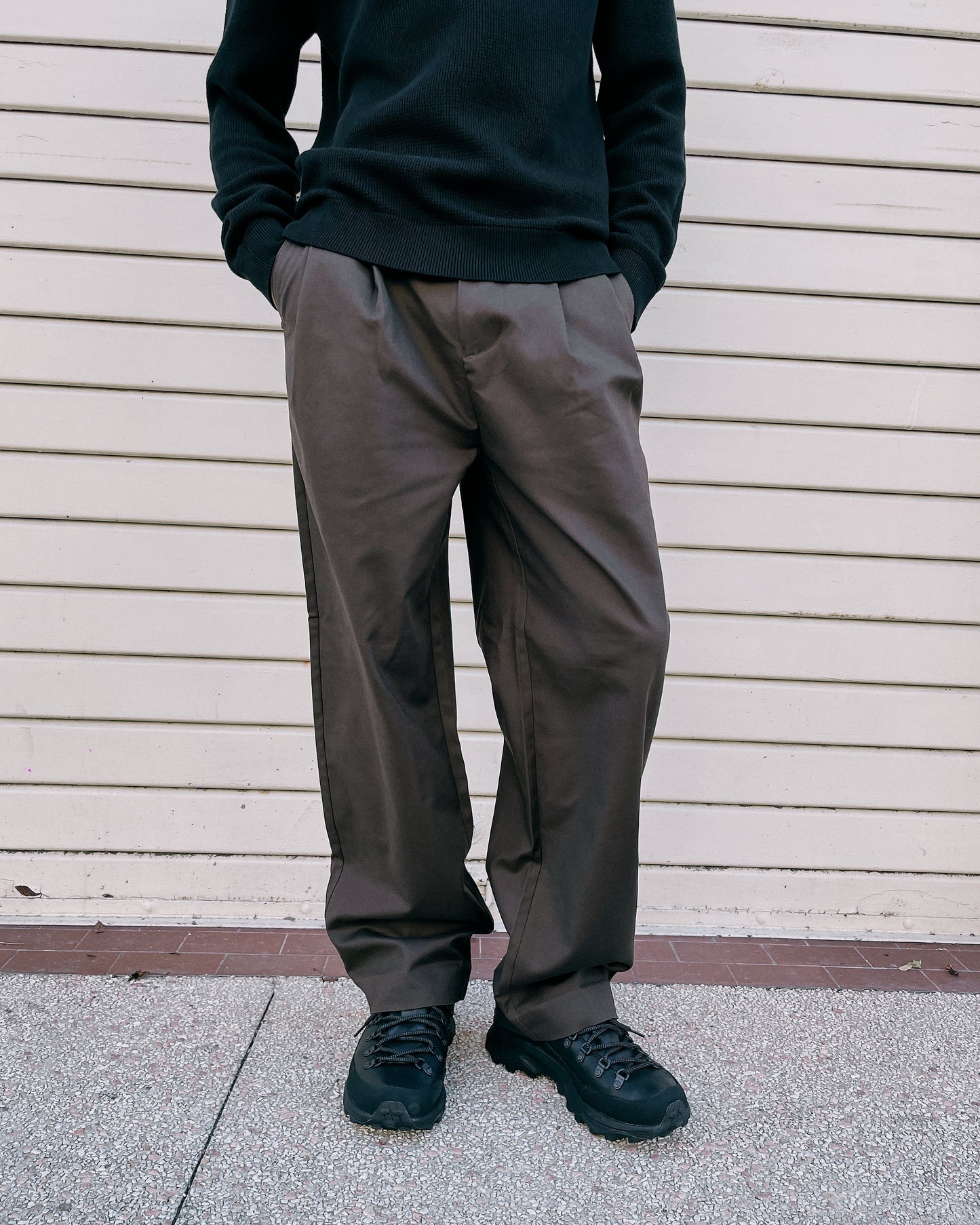 Pantalone Pleat Adam Wide Demitasse