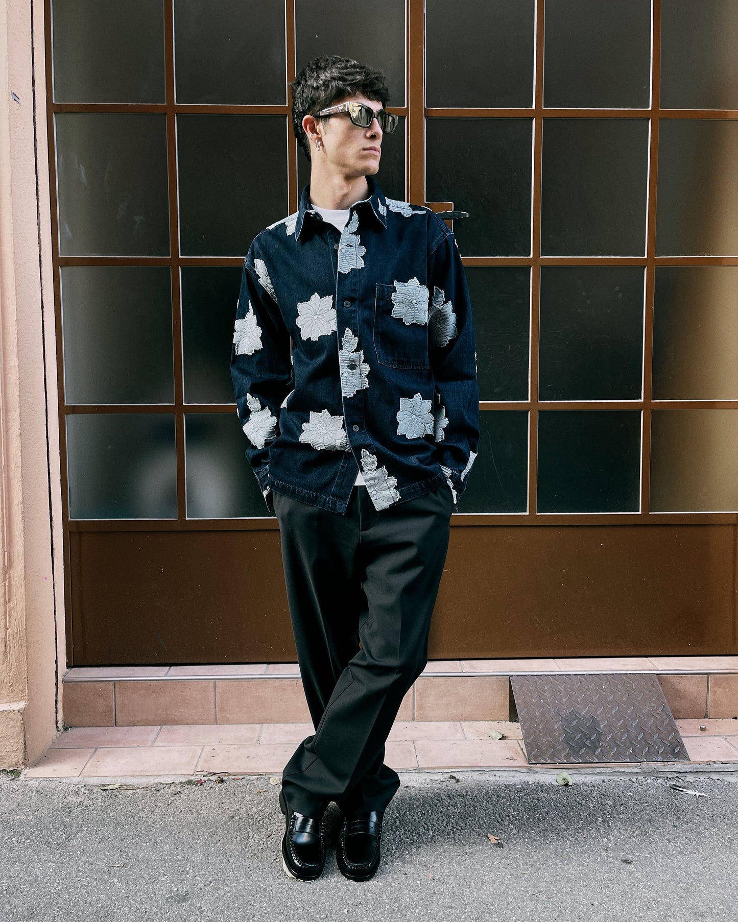 Camicia Adwin Jacquard Denim