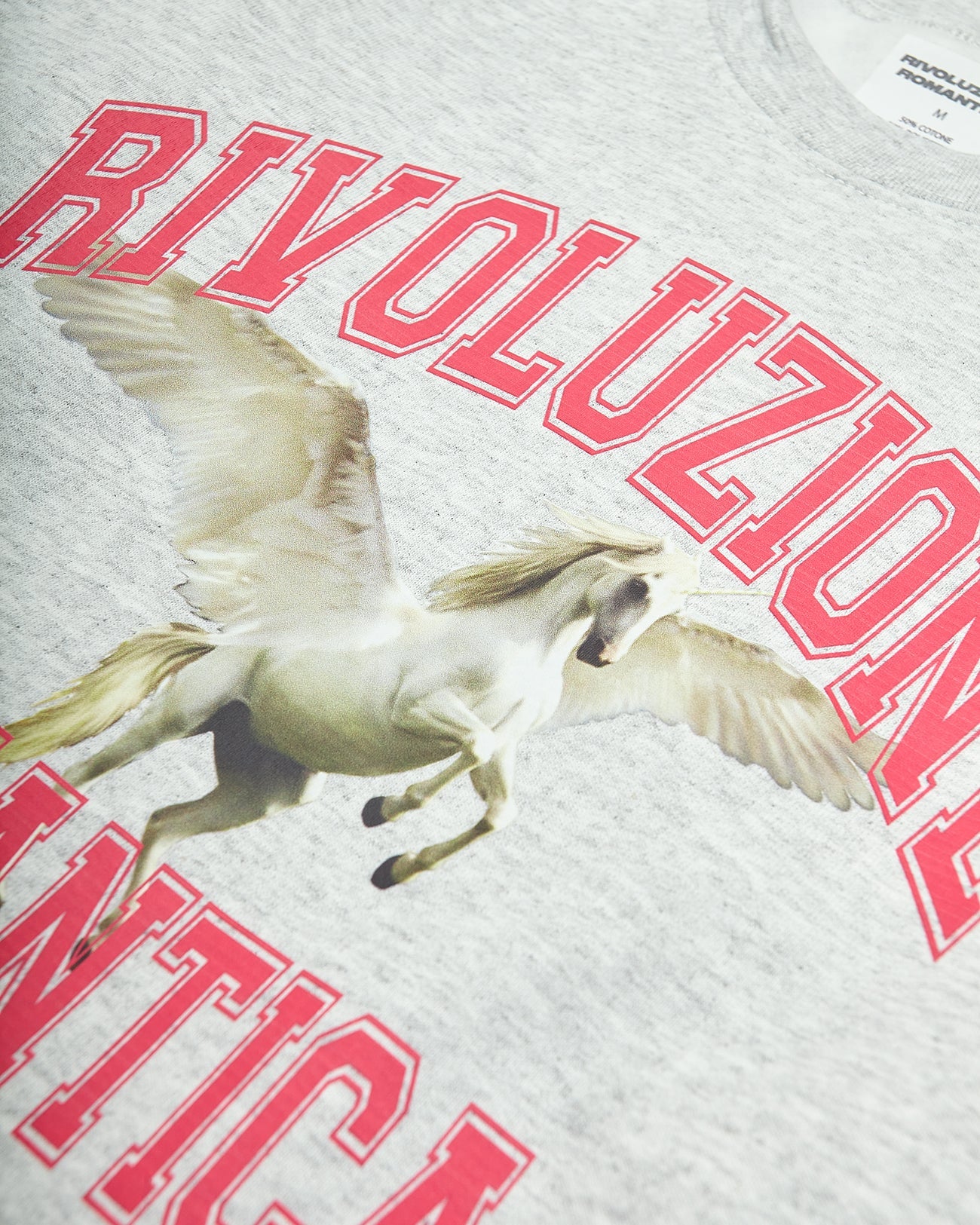 Felpa Girocollo Unicorn Grigia