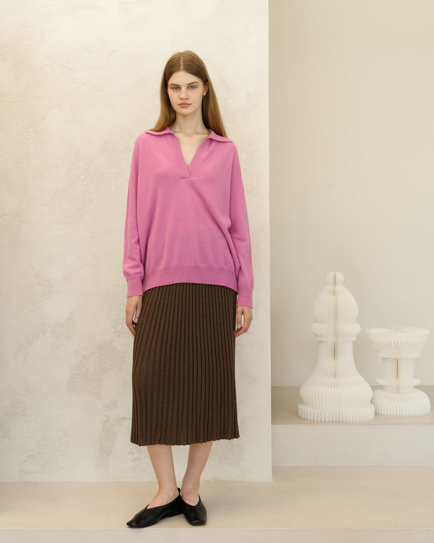 Cashmere Mix Perforated Skirt (3D-Knit)