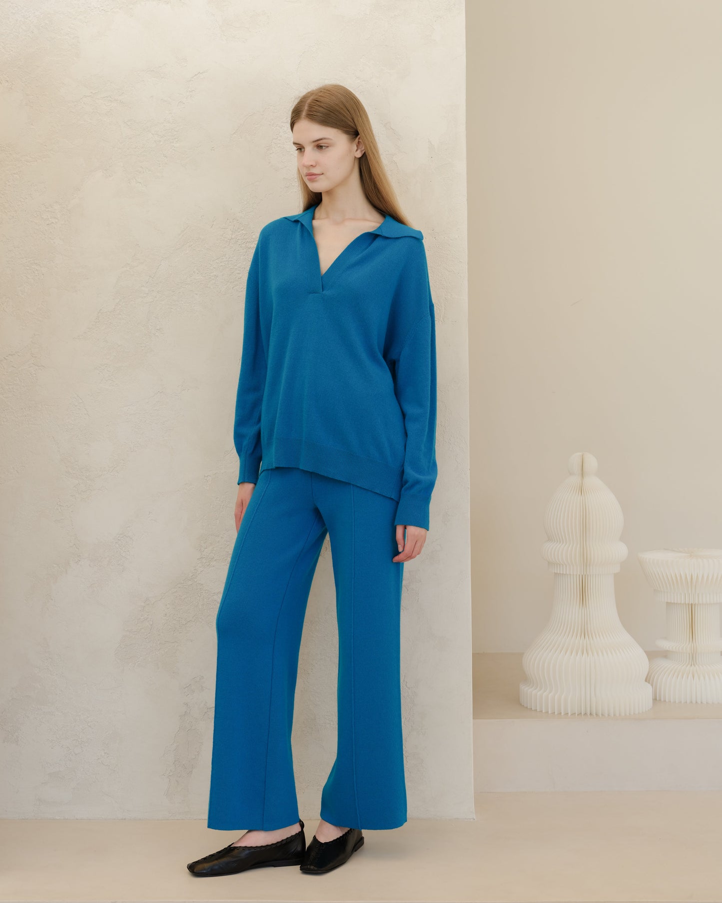 Cashmere Mix Polo Knit