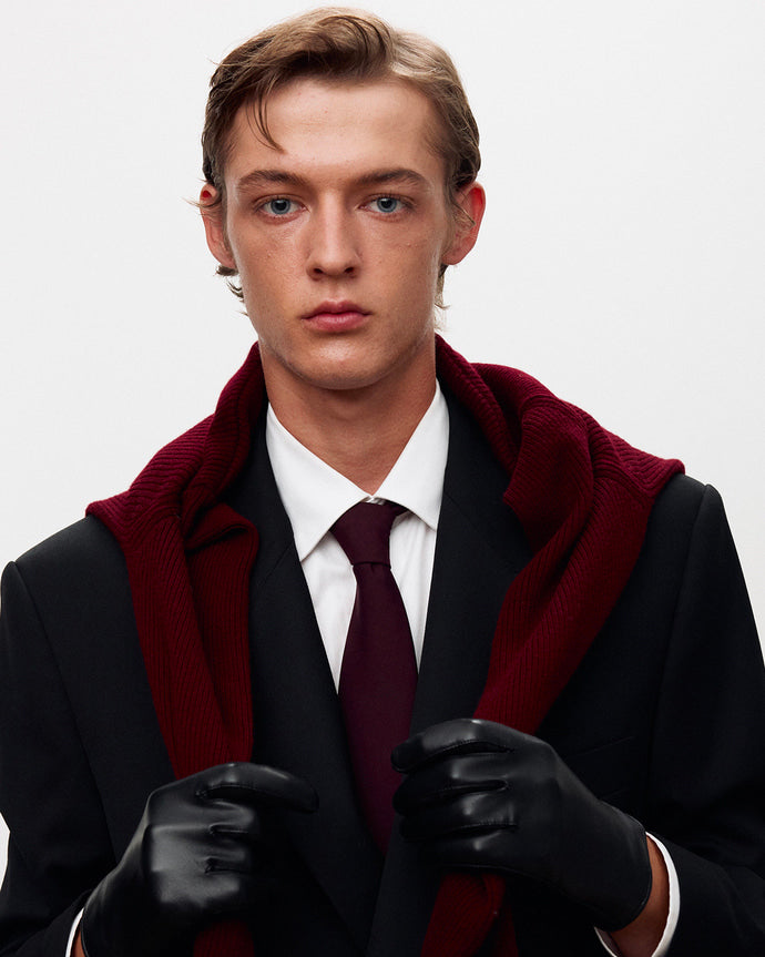 Blazer Twill Double-Breasted Tailored Wool Nera