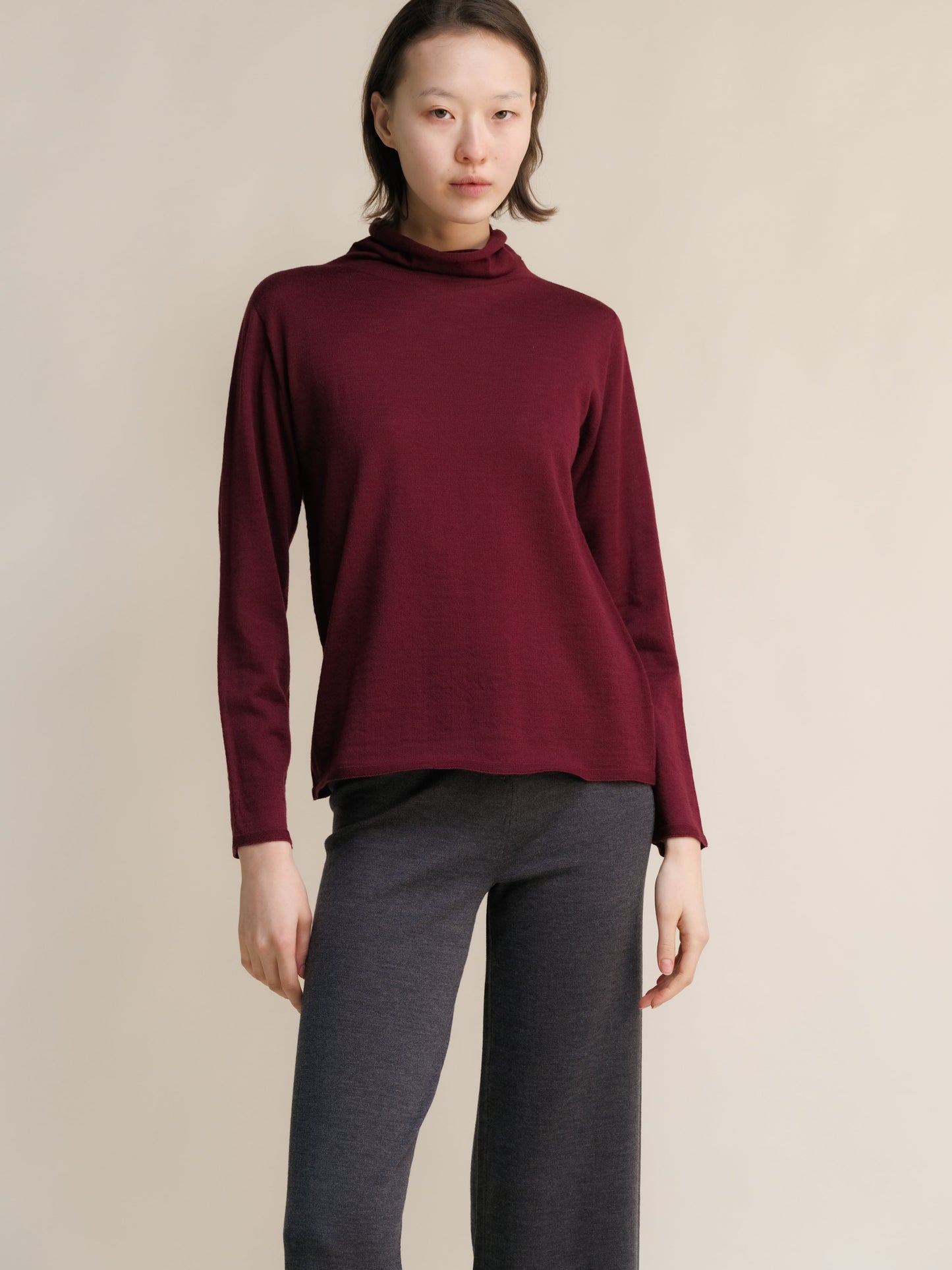 Extra Fine Merino Wool Relaxed Turtleneck (3D-Knit)