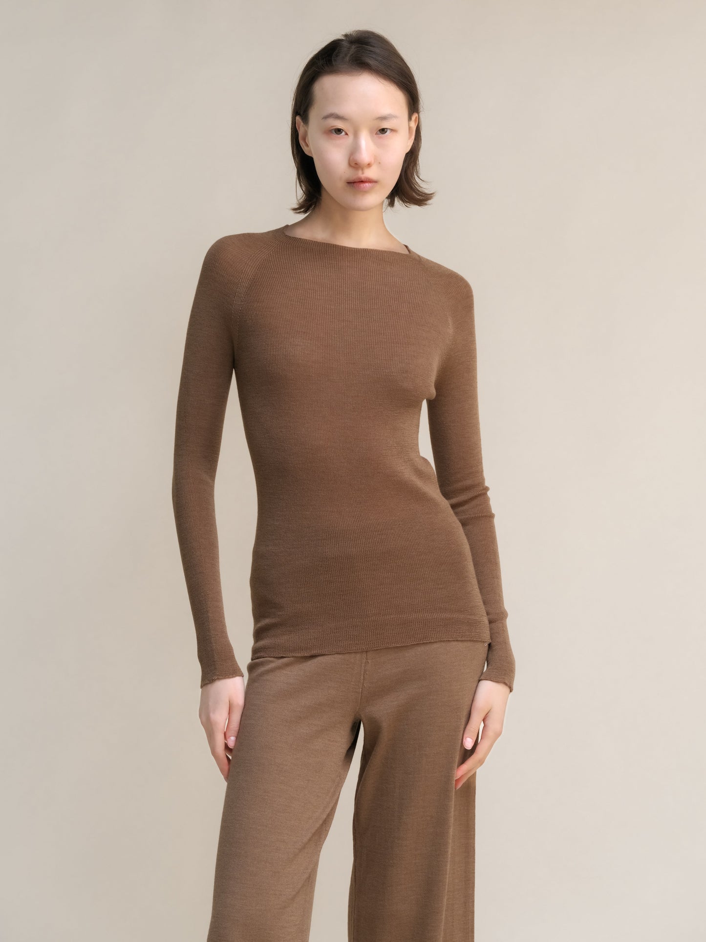 Extra Fine Merino Ribbed Crewneck (3D-Knit)