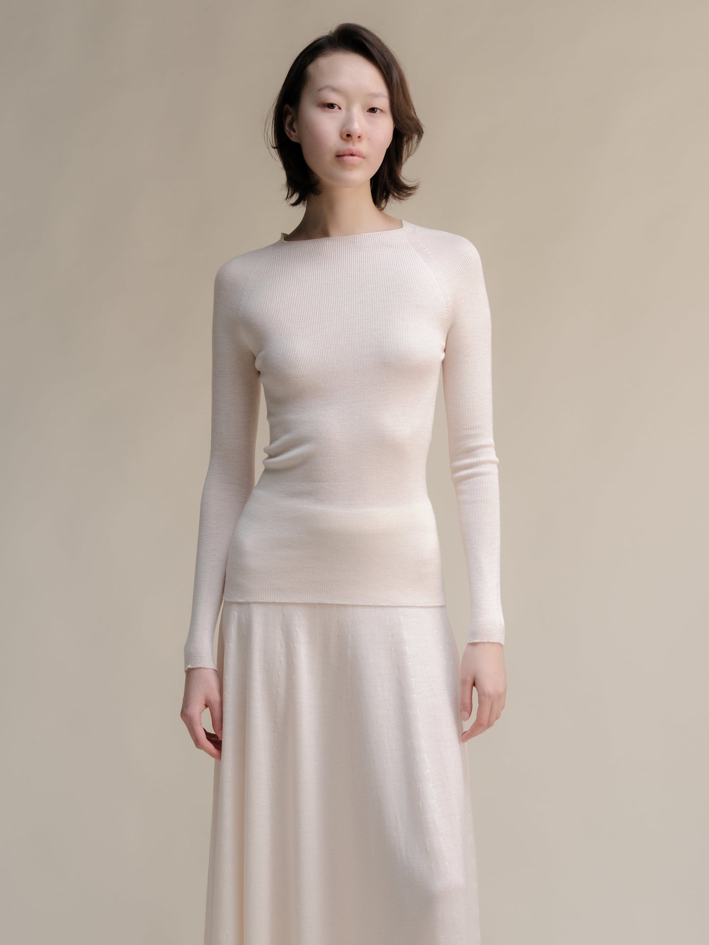 Extra Fine Merino Ribbed Crewneck (3D-Knit)