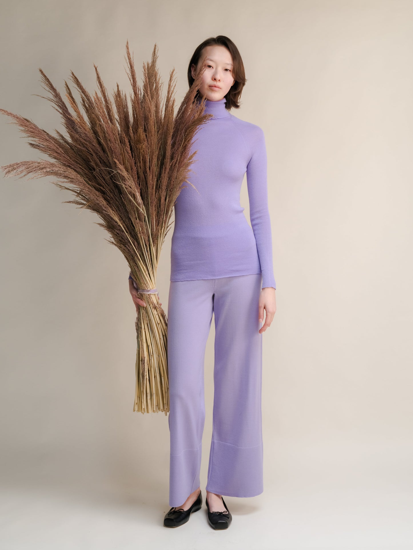 Extra Fine Merino Wide-Leg Trousers