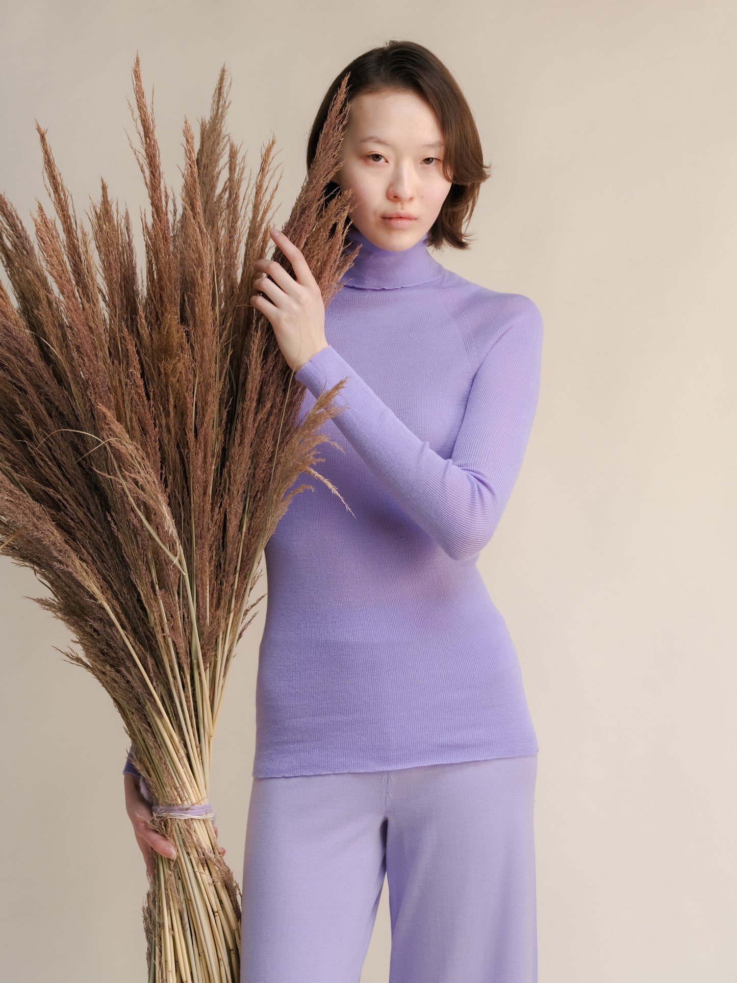 Extra Fine Merino Wool Ribbed Turtleneck (3D-Knit)