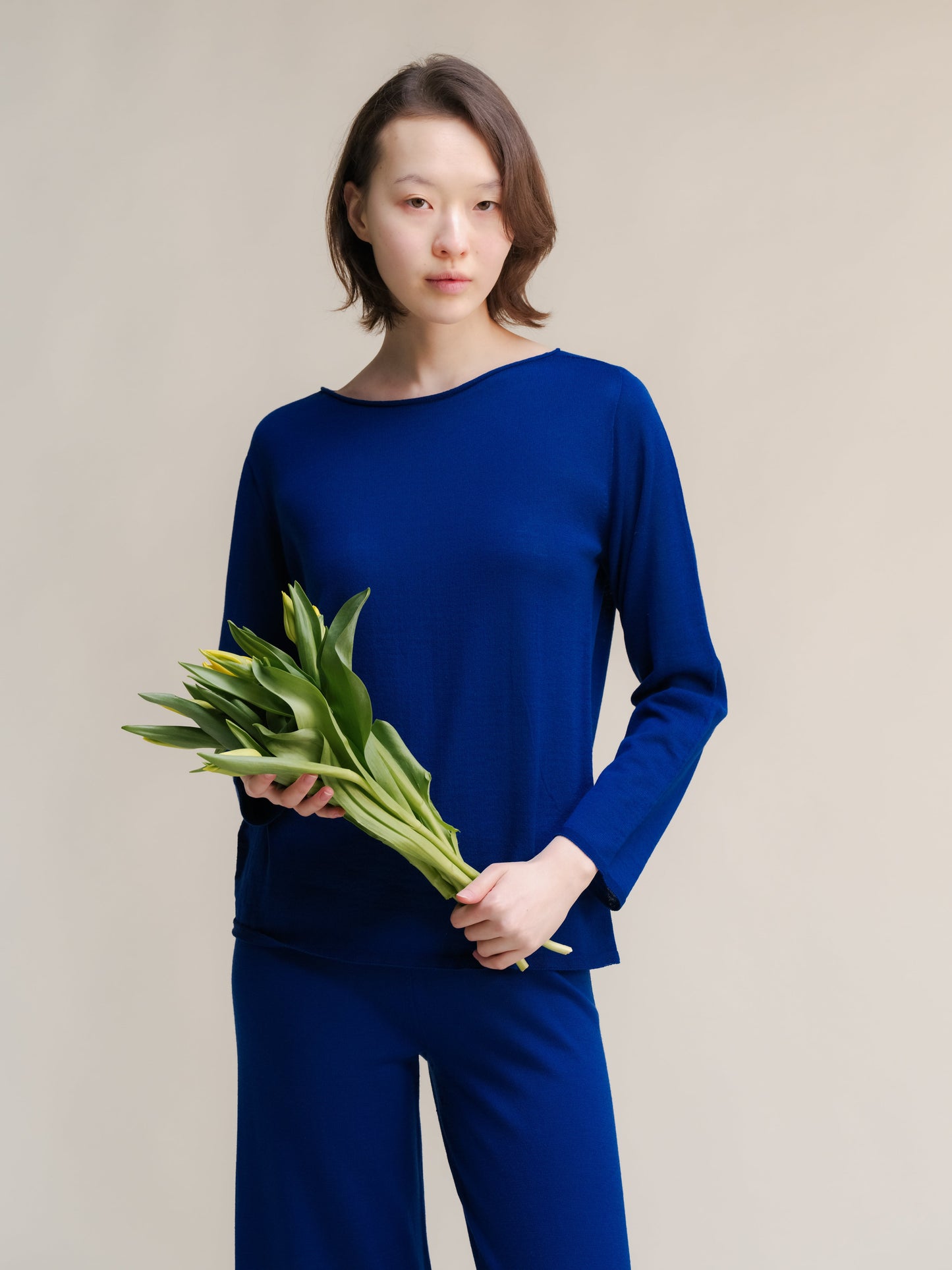 Extra Fine Merino Wool Boatneck Sweater (3D-Knit)