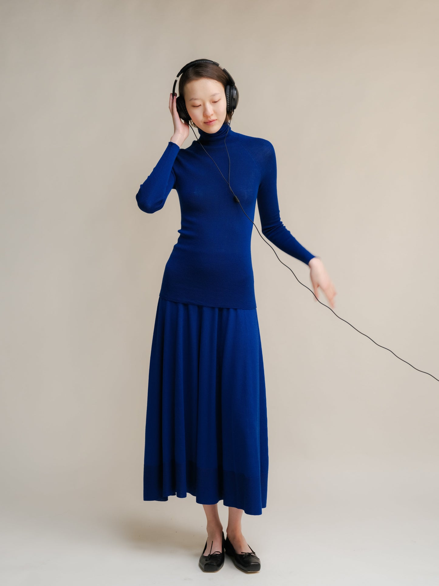 Extra Fine Merino Wool Ribbed Turtleneck (3D-Knit)