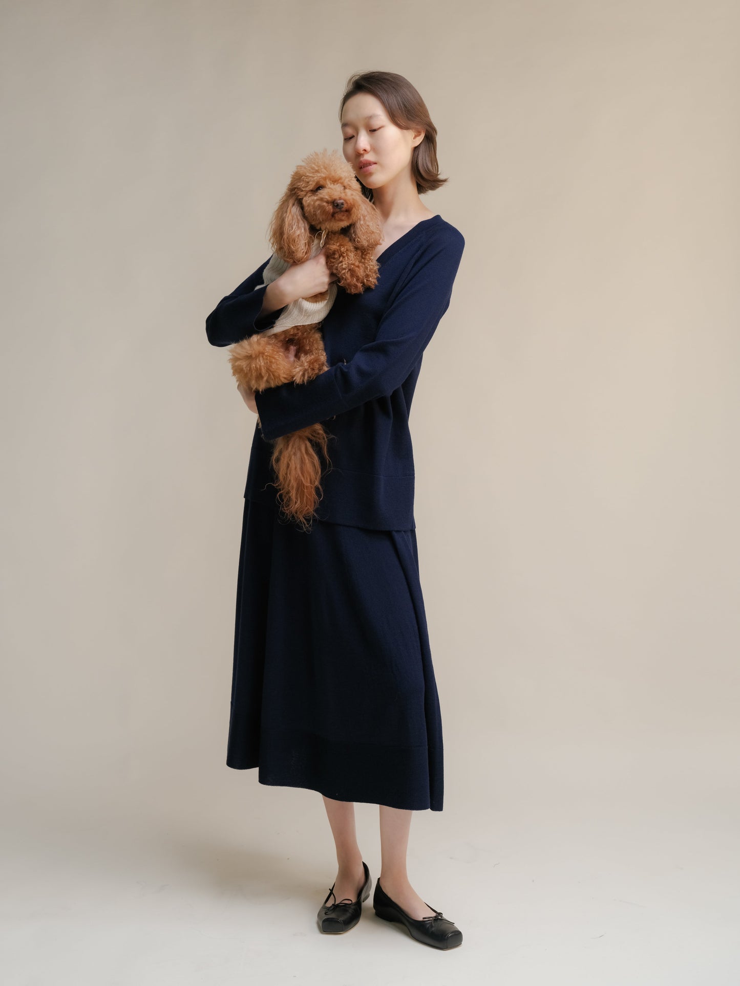 Extra Fine Merino Wool A-Line Skirt (3D-Knit)