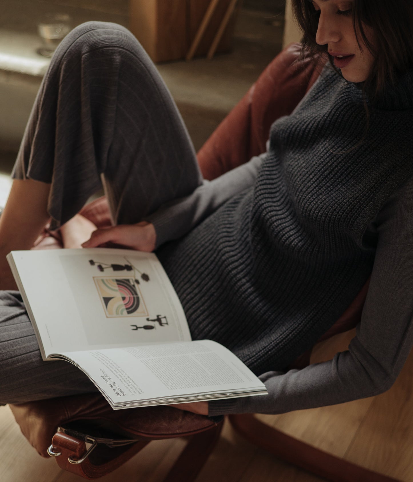 Cashmere Mix Sleeveless Turtle Neck Tunic