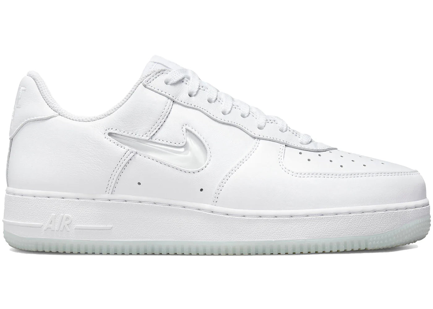 nike air force 1 low '07 retro color of the month jewel swoosh triple white