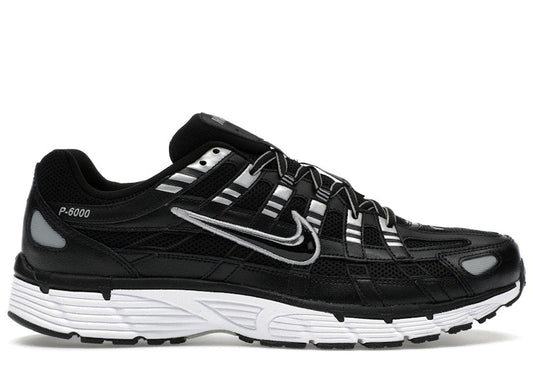 Nike P-6000 Black White Metallic Silver