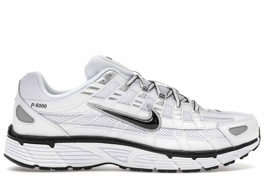 Nike P-6000 White Metallic Silver Black