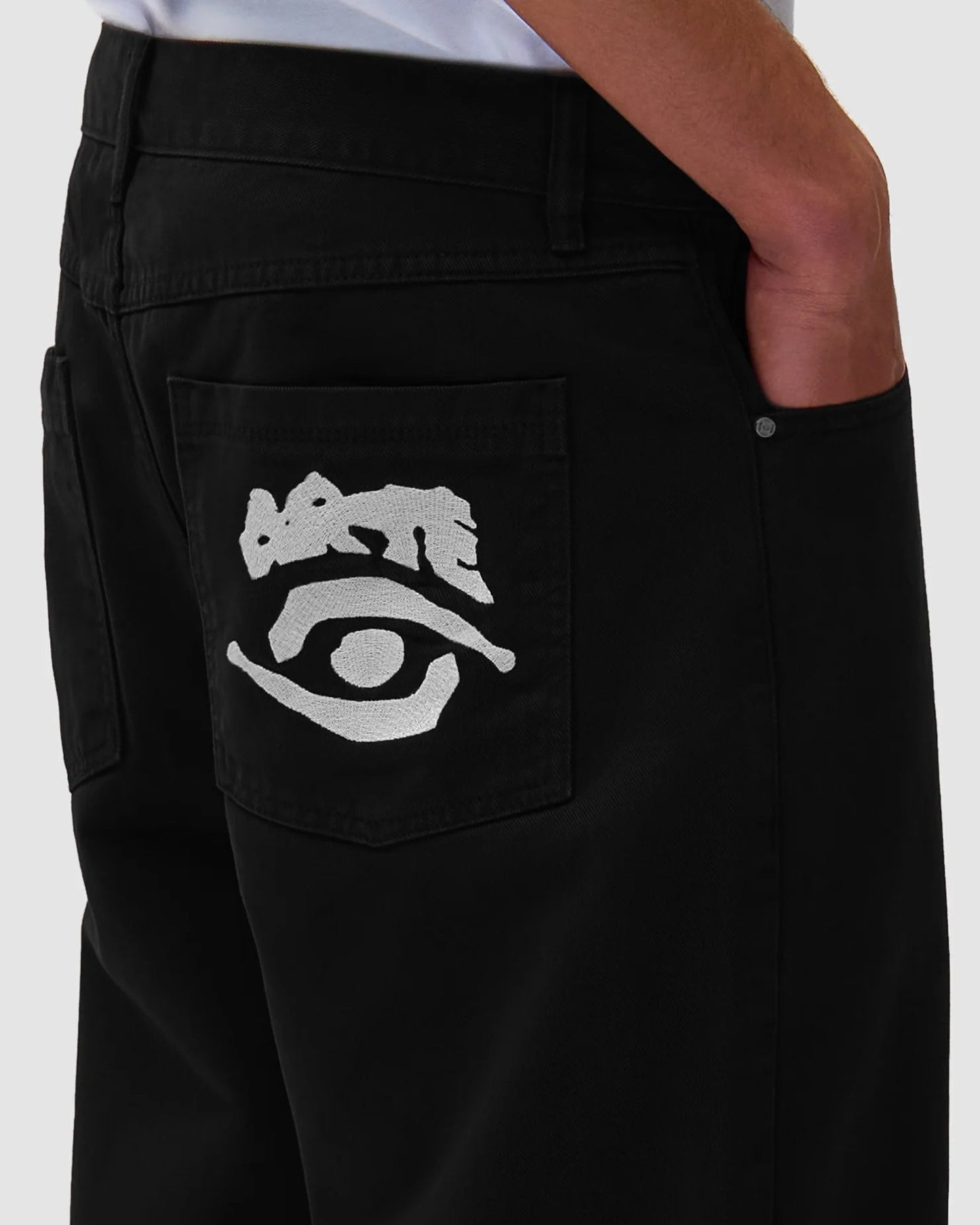 Pantalone Back Pocket Graphic Nero