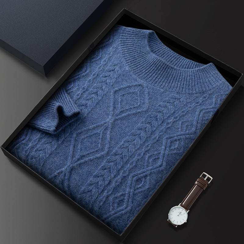 Maglione Girocollo con Trecce in Cashmere - Old Money®