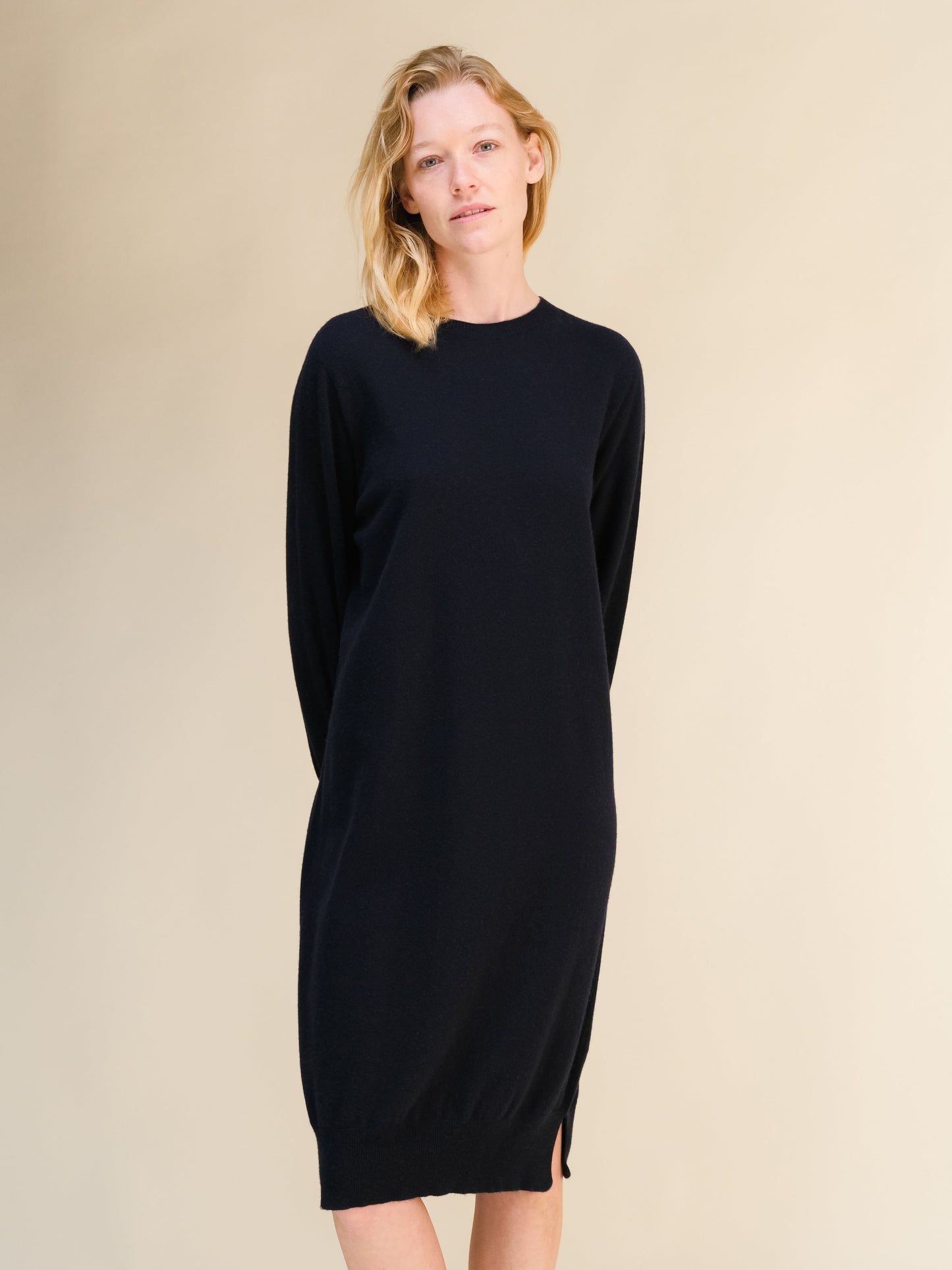 Cashmere Mix Midi Dress (3D-Knit)