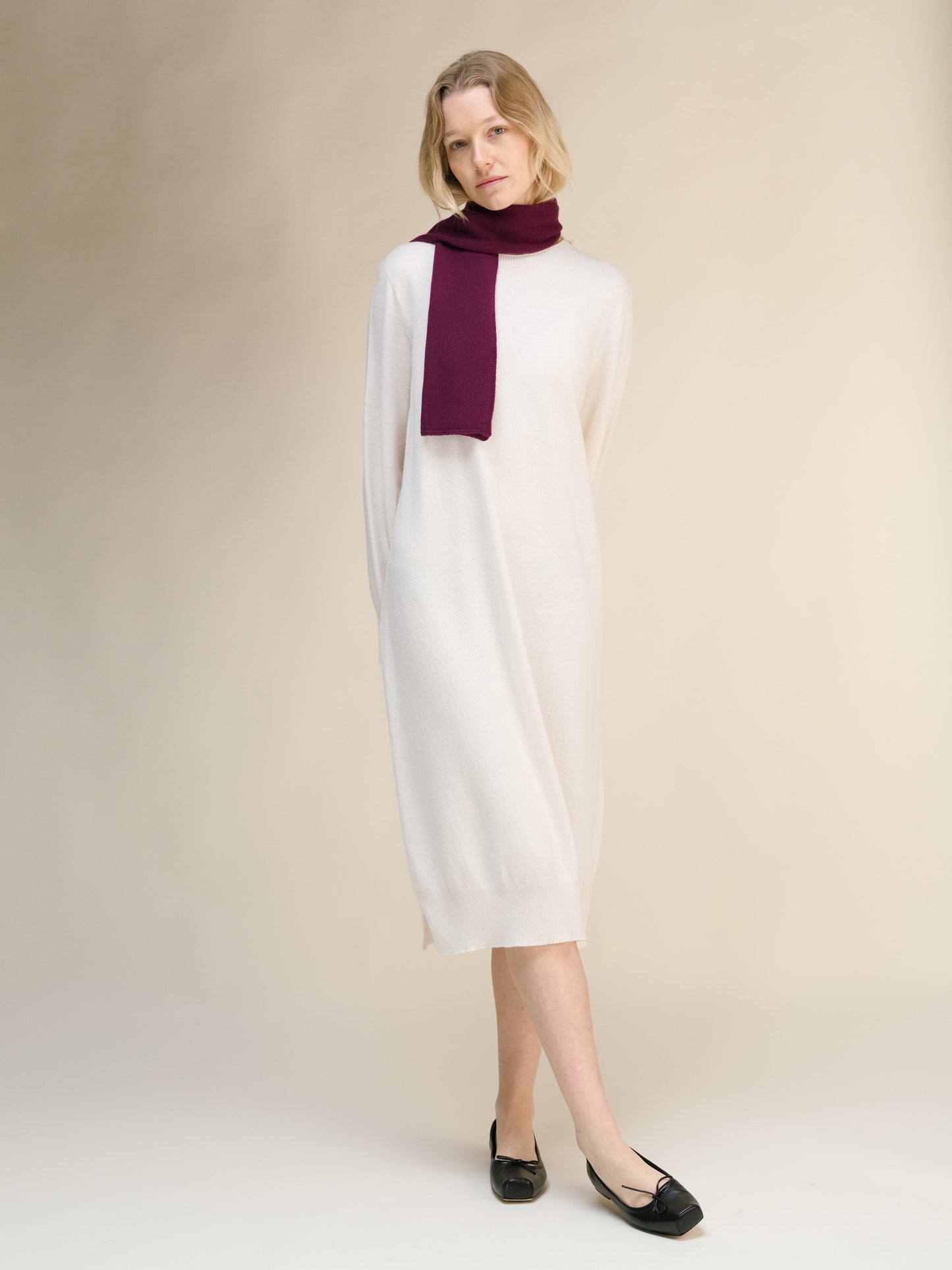 Cashmere Mix Midi Dress (3D-Knit)