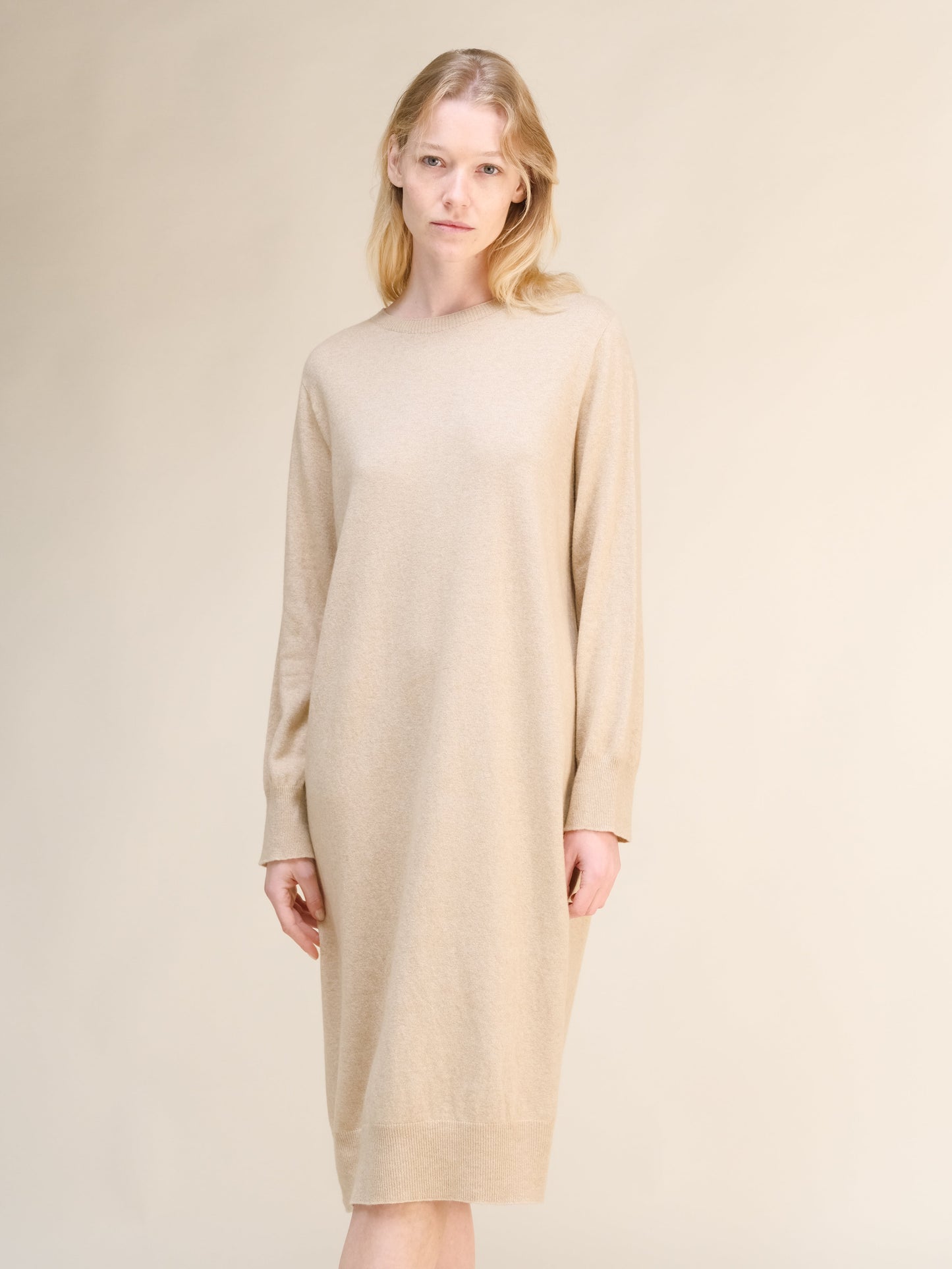 Cashmere Mix Midi Dress (3D-Knit)