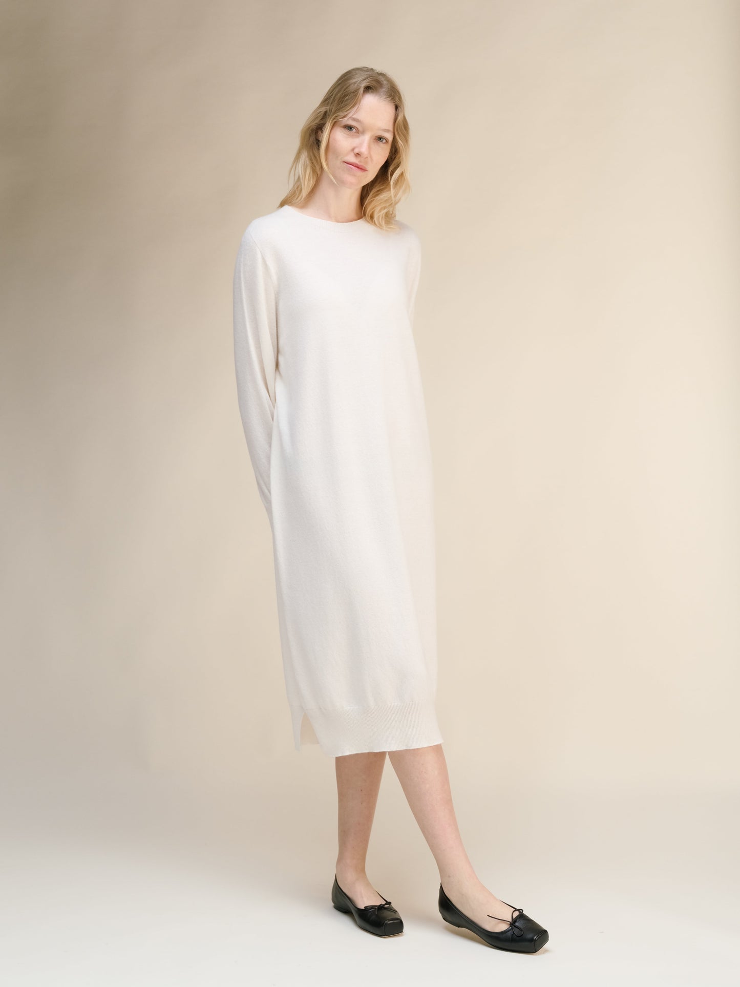 Cashmere Mix Midi Dress (3D-Knit)