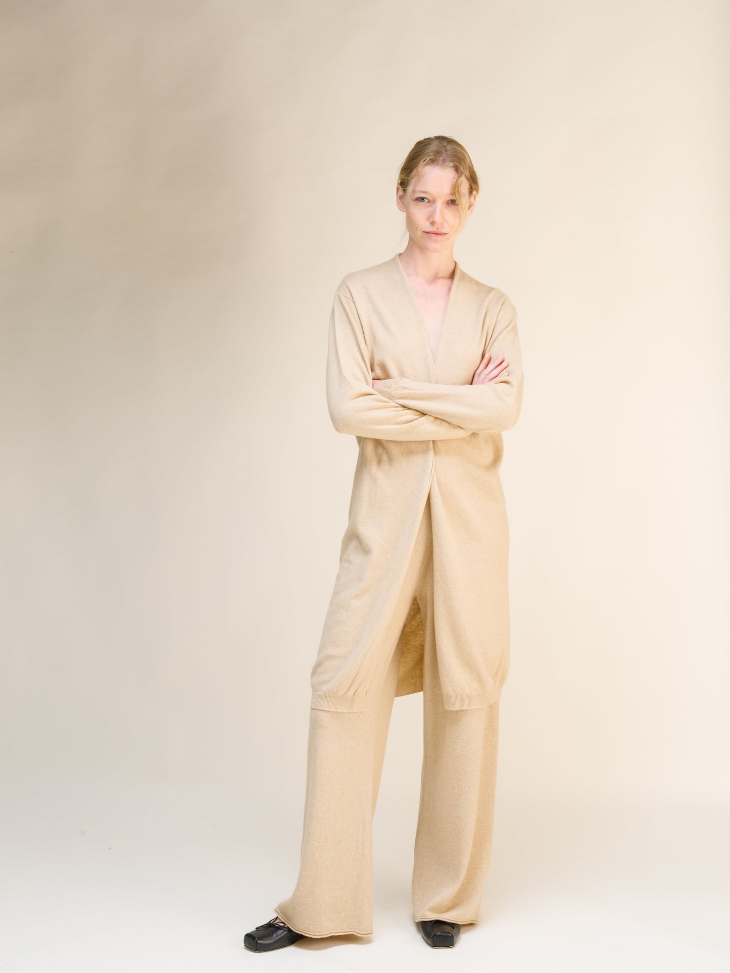 Cashmere Mix Superfine Long Cardigan (3D-Knit)