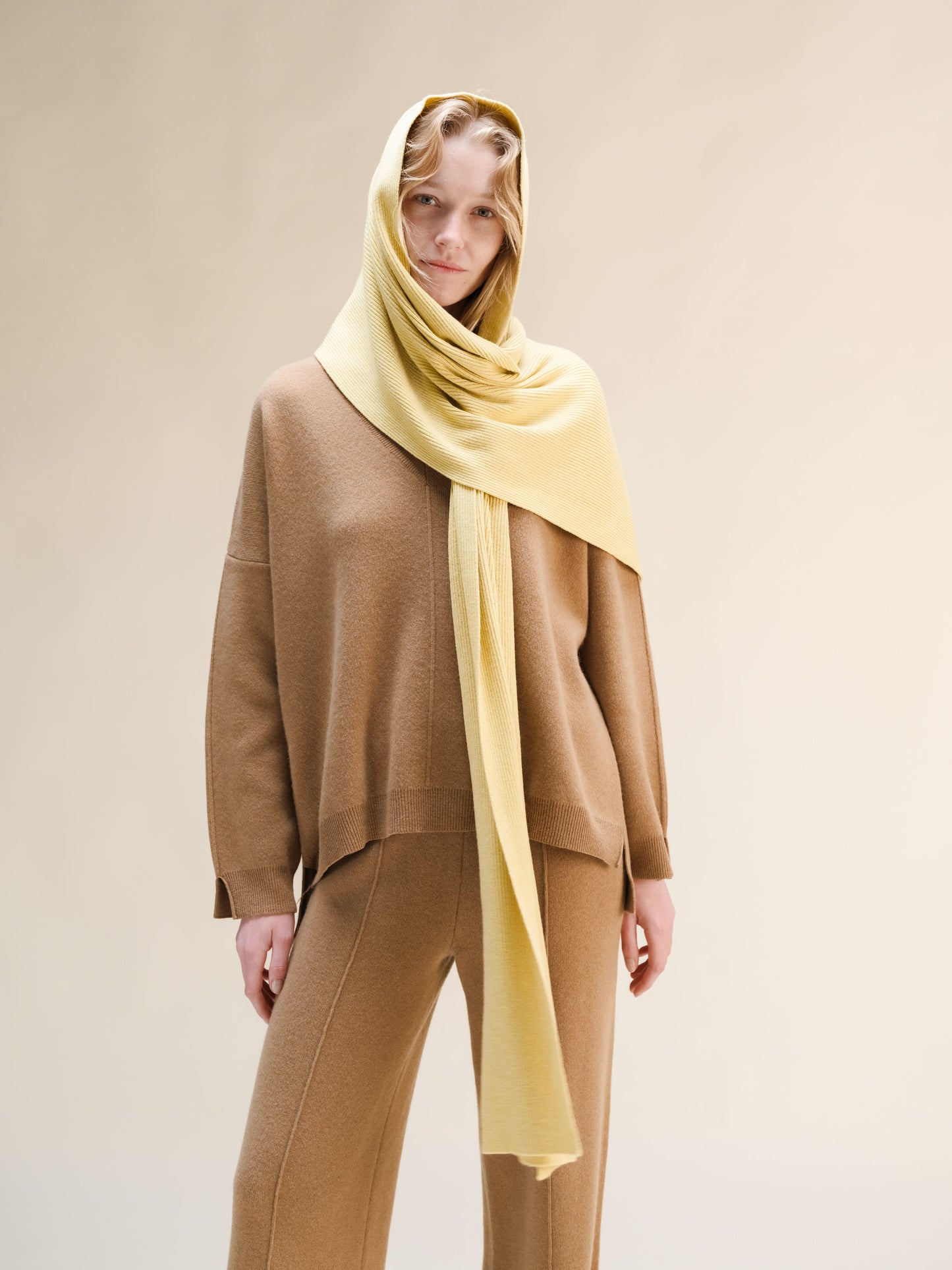 Pure Cashmere Maxi Ribbed Scarf