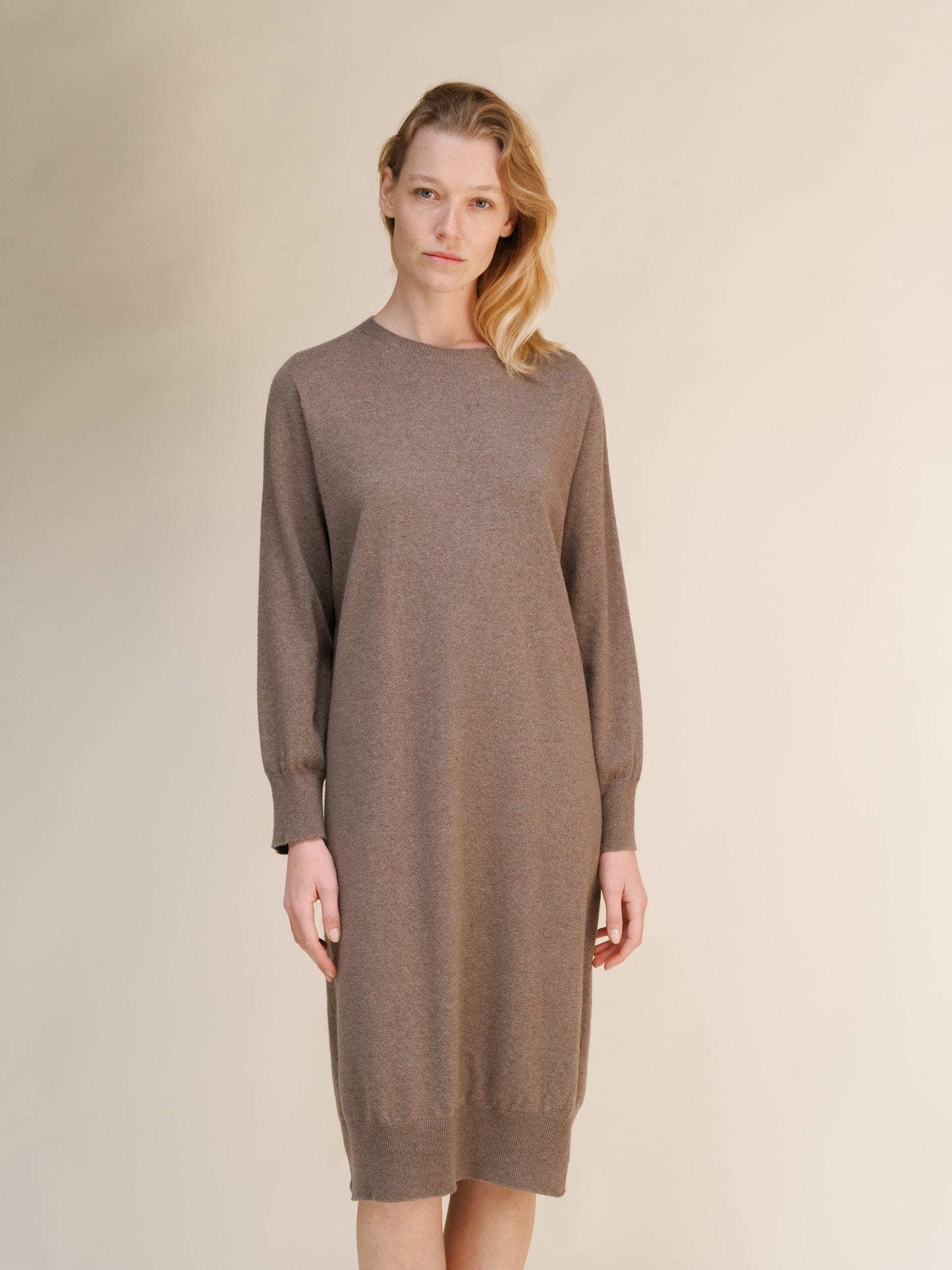 Cashmere Mix Midi Dress (3D-Knit)