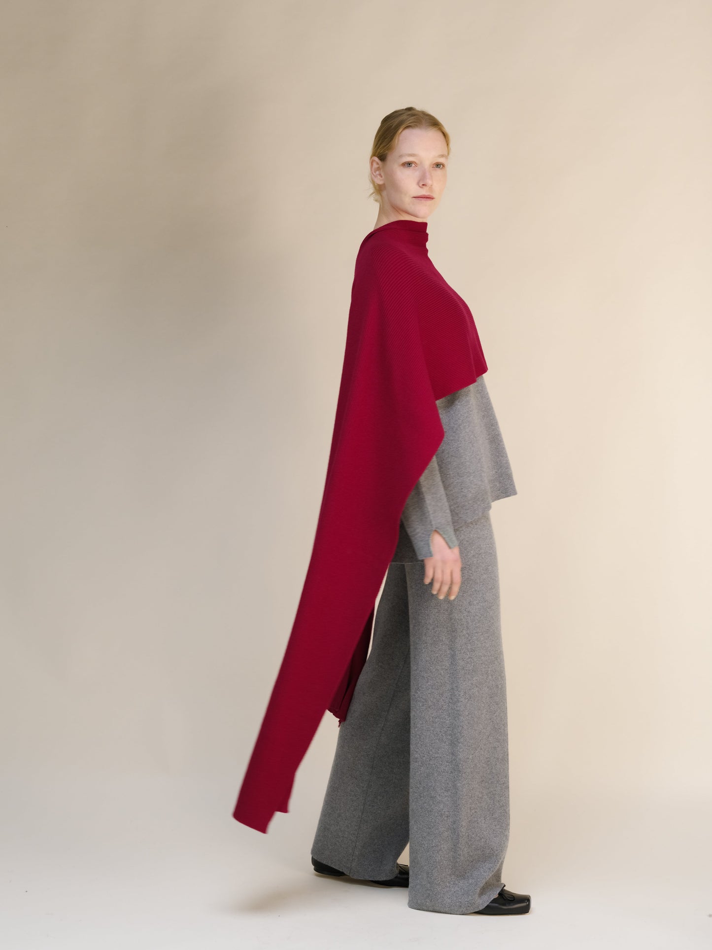 Pure Cashmere Maxi Ribbed Scarf