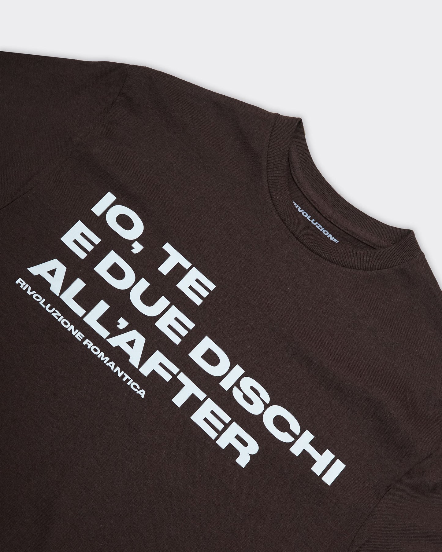 T-Shirt Io e Te e Due Dischi Marrone