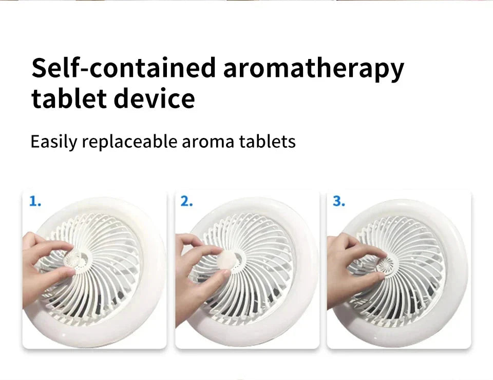 2 In 1 Ceiling Fan Lamps 3 Speeds Adjustable E27 Base Infinitely Dimmable for Living Room Bedroom Study LED Decorative Light