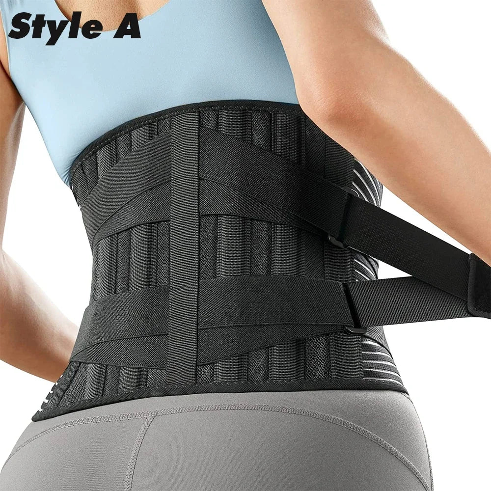 1PCS Back Brace for Heavy Lifting & Workouts – Breathable Lumbar Support Belt with 7 Reinforced Stays & Ergonomic Pad – Lower Ba