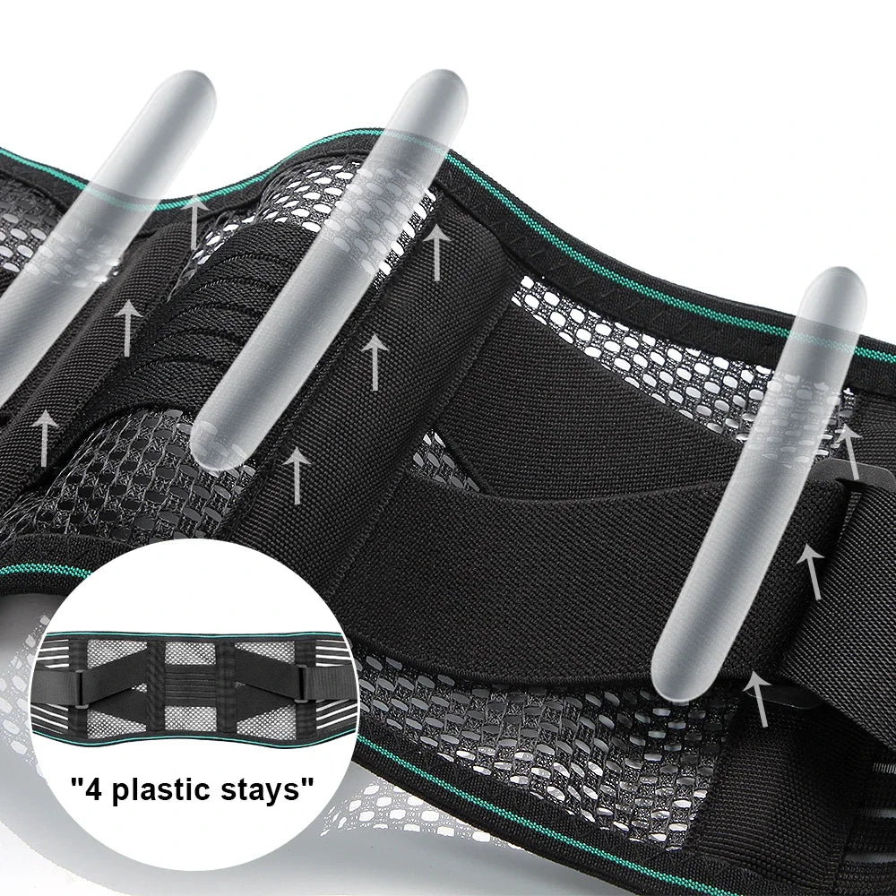 1PCS Back Brace Belt - Adjustable Lumbar Support for Lower Back Pain - Breathable, Comfortable,and Ideal for Work & Everyday Use
