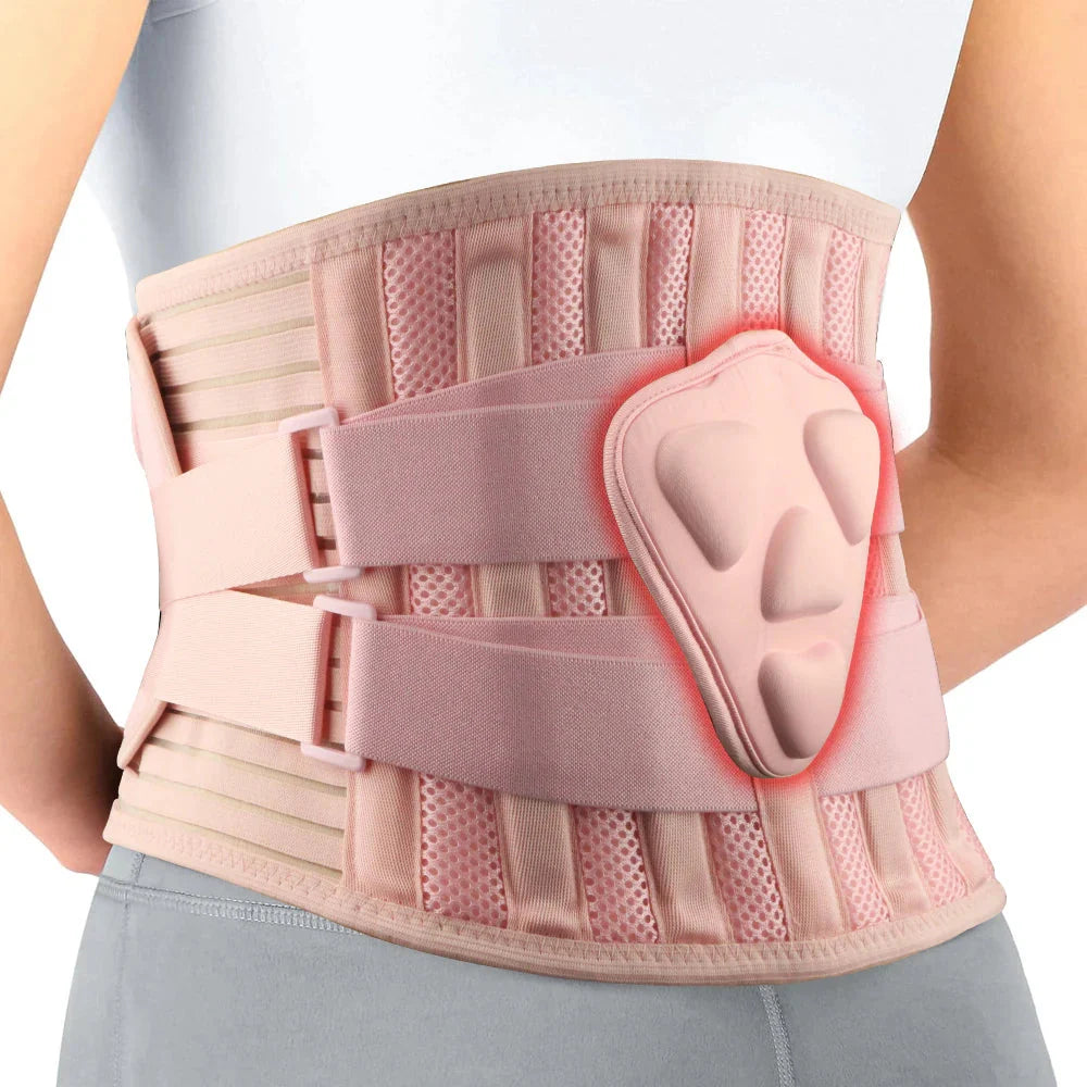 1PC Back Brace for Lower Back Pain Relief - Breathable Lumbar Support Belt with Pad for Herniated Disc, Sciatica - Adjustable Ba