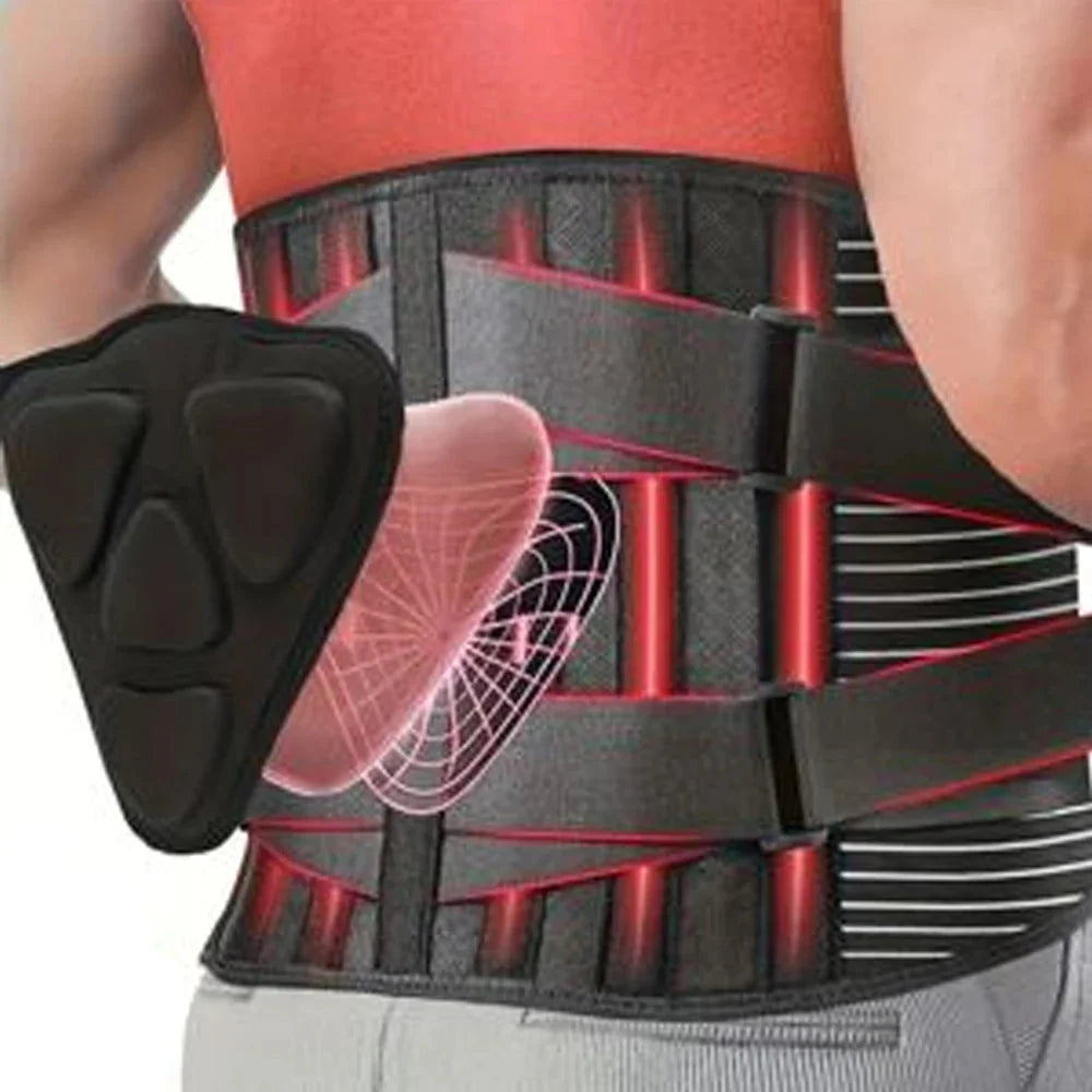 1PC Back Brace for Lower Back Pain Relief - Breathable Lumbar Support Belt with Pad for Herniated Disc, Sciatica - Adjustable Ba