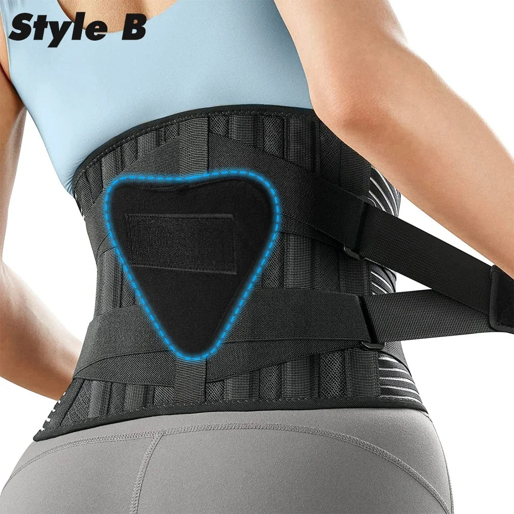1PCS Back Brace for Heavy Lifting & Workouts – Breathable Lumbar Support Belt with 7 Reinforced Stays & Ergonomic Pad – Lower Ba