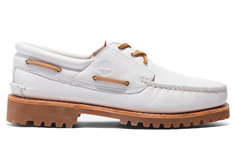 Timberland 3-Eye Lug Handsewn Boat Shoe White