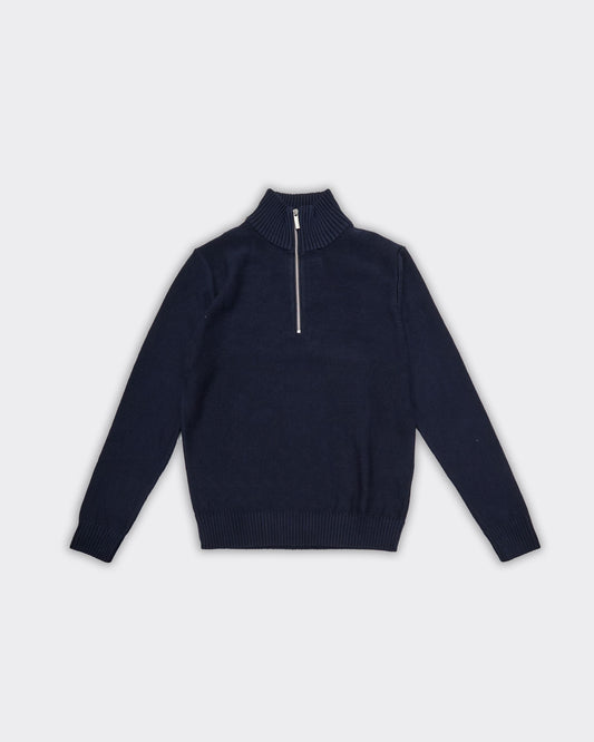 Knit Axel Half Zip Sky Captain