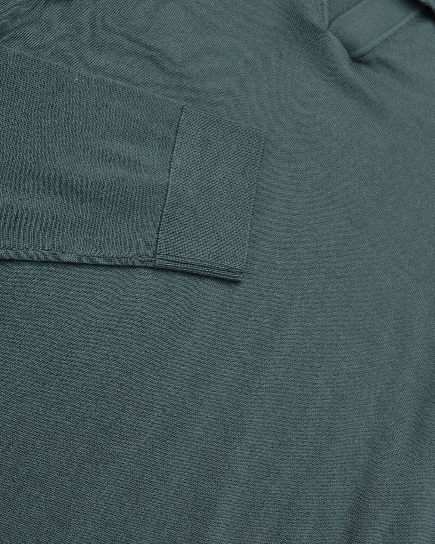 Polo Tray Knit Merino Deep Forest