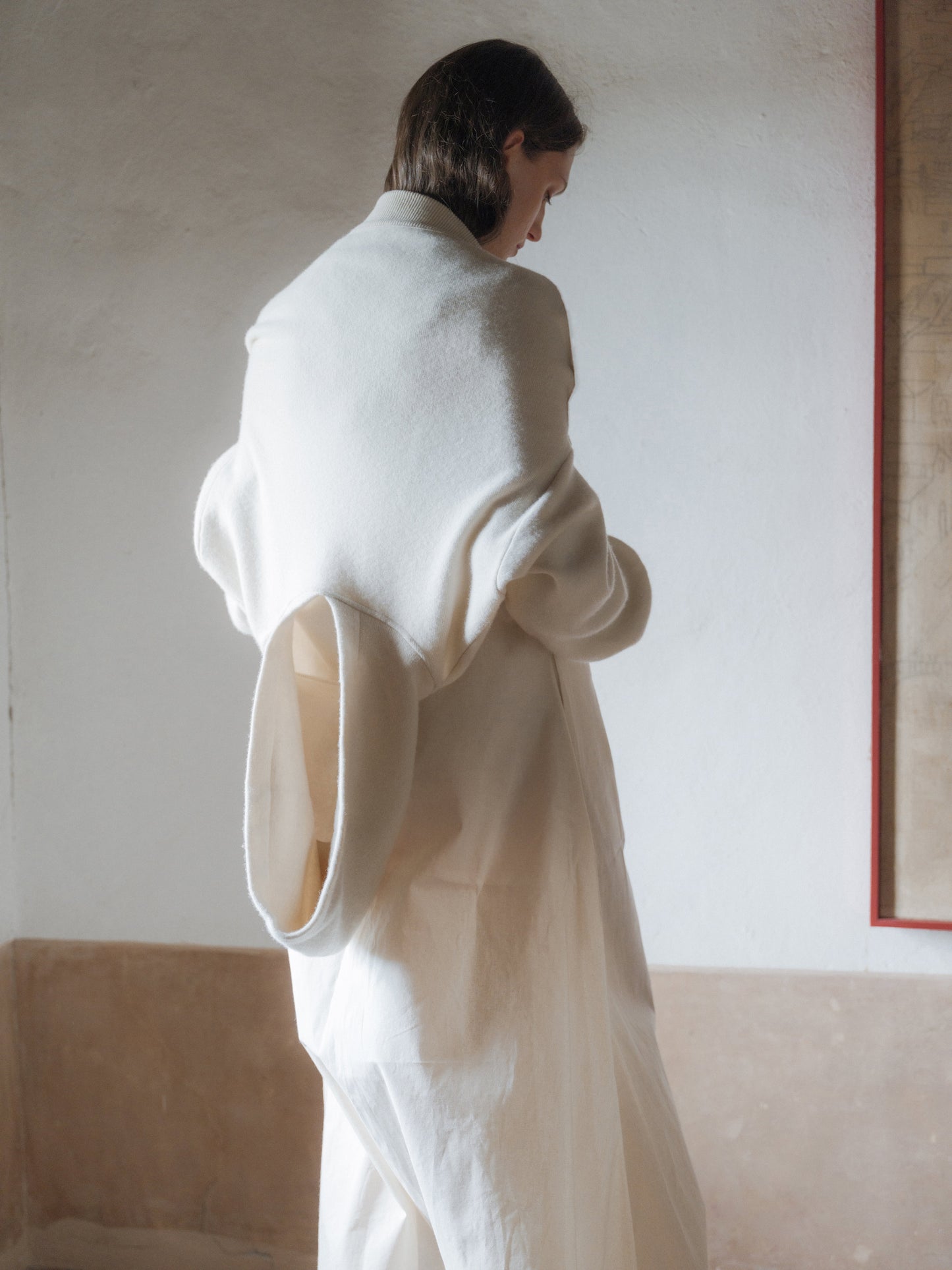 Lambswool Cropped Hoodie