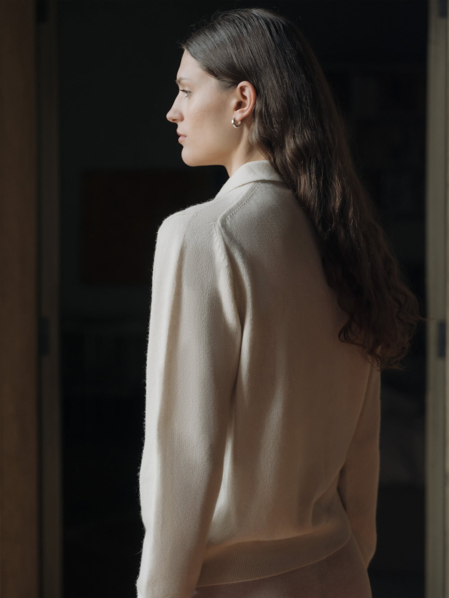 Pure Cashmere Polo Sweater